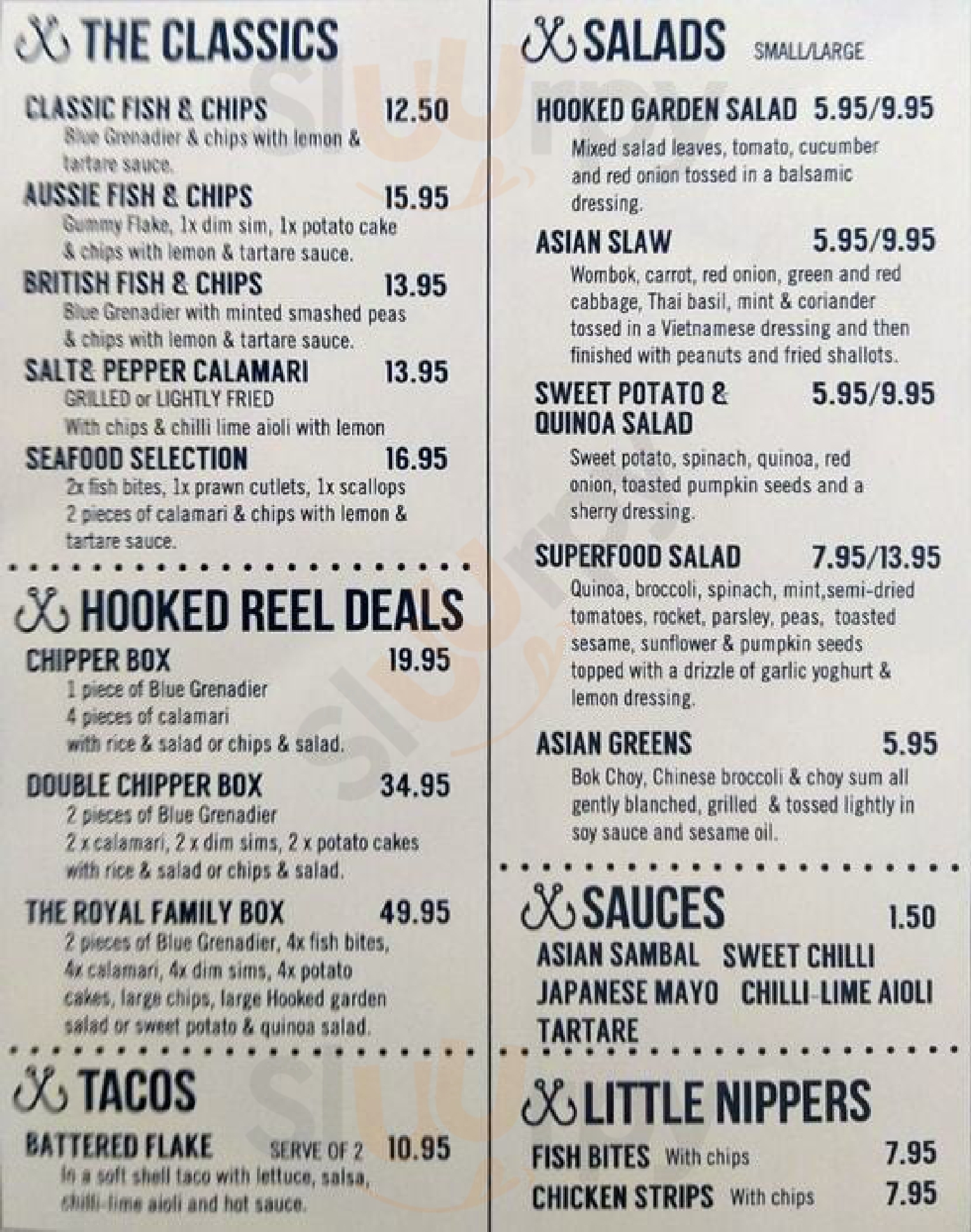 Hooked Fish And Chipper Hawthorn Menu - 1