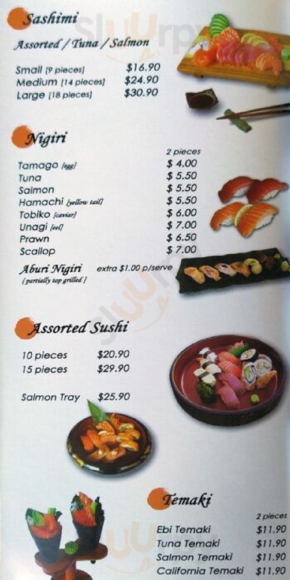 Hanami Japanese Restaurant Perth Menu - 1