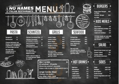 No Names menu