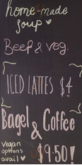 Tartine Cafe menu