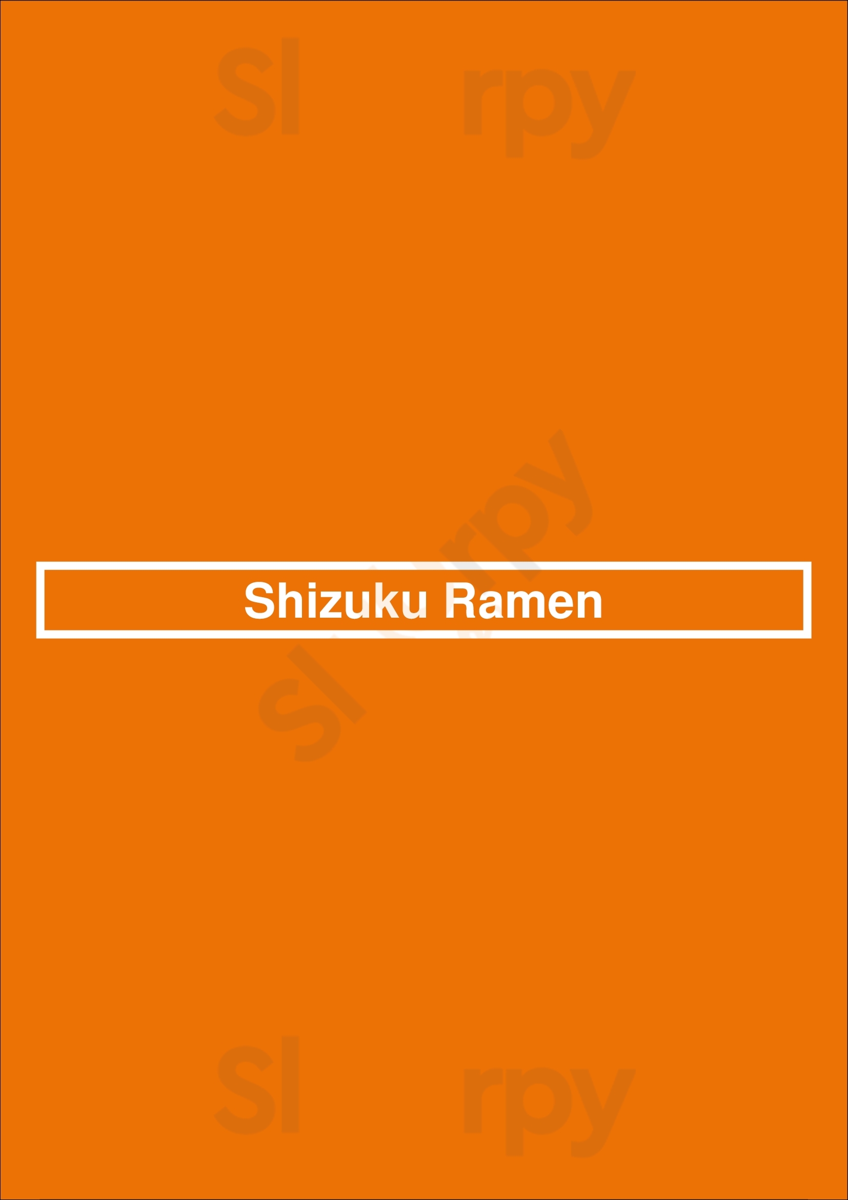 Shizuku Ramen Abbotsford Menu - 1