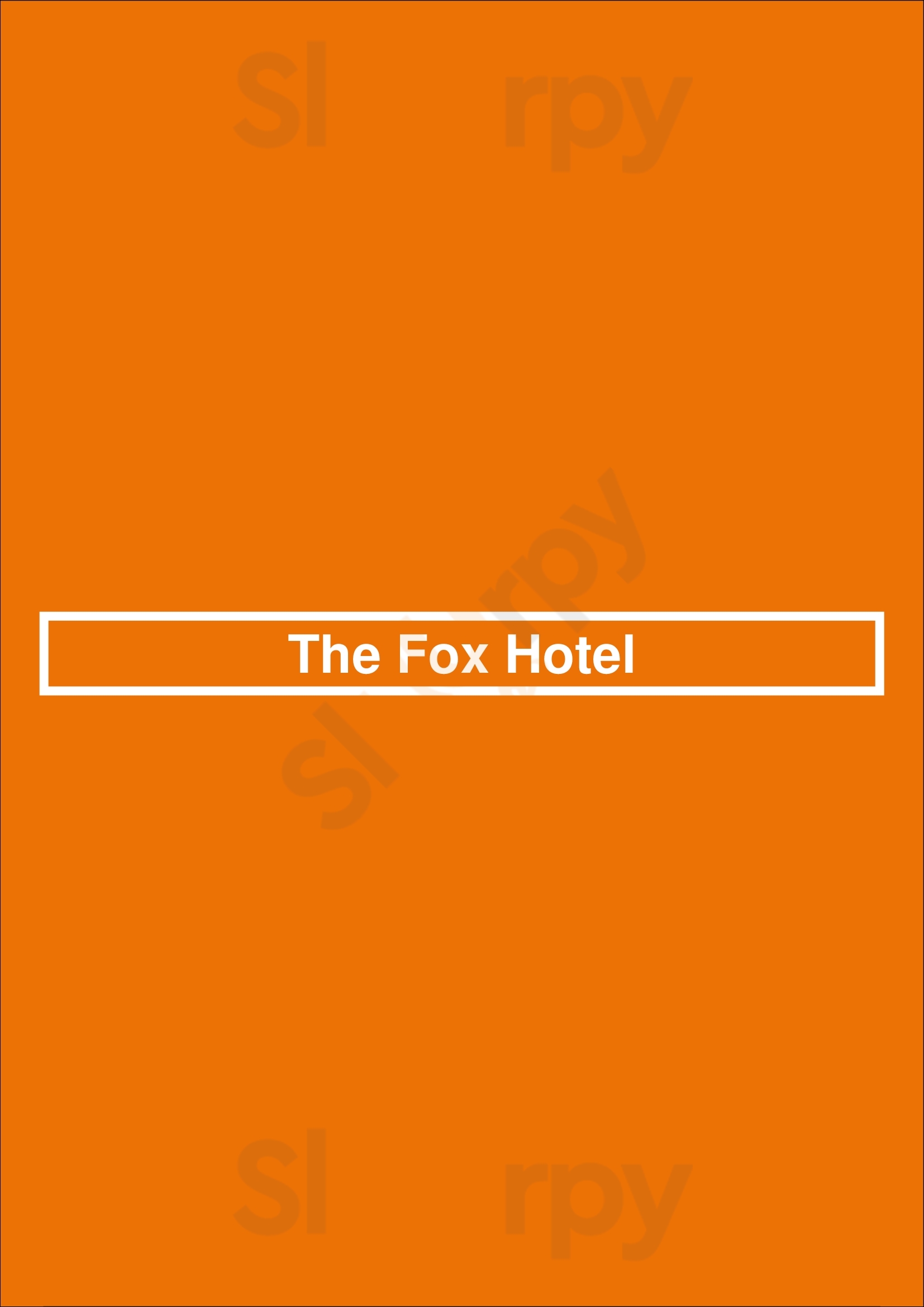 The Fox Hotel Brisbane Menu - 1