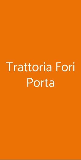 Trattoria Fori Porta, Siena