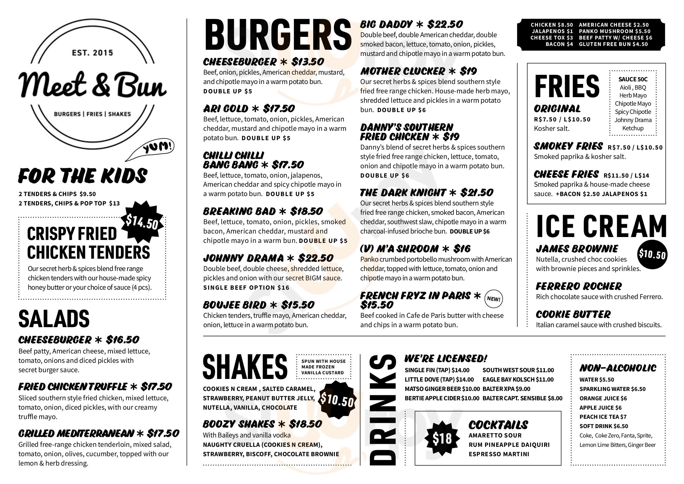 Main Menu - Meet & Bun