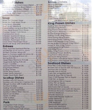 Wah Sun Restaurant menu