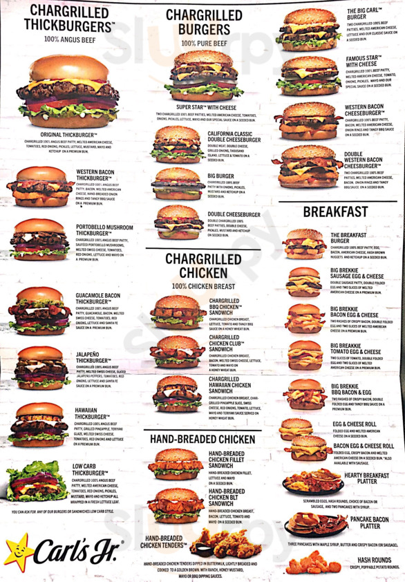 Carl's jr store menu prices 2020