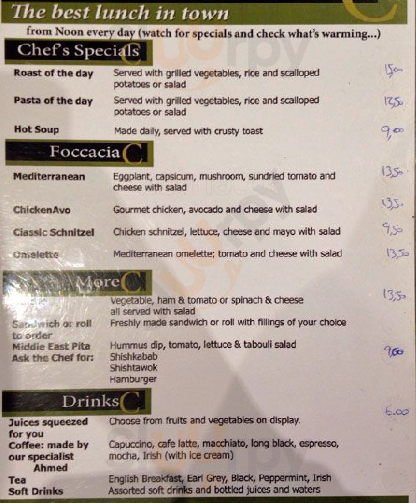 Cliftons Cafe North Fitzroy Menu - 1
