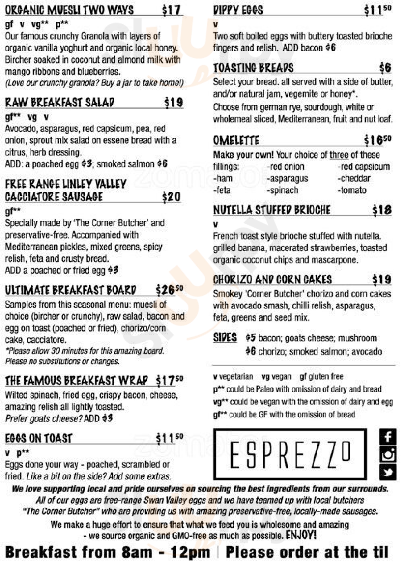 Main Menu - Esprezzo