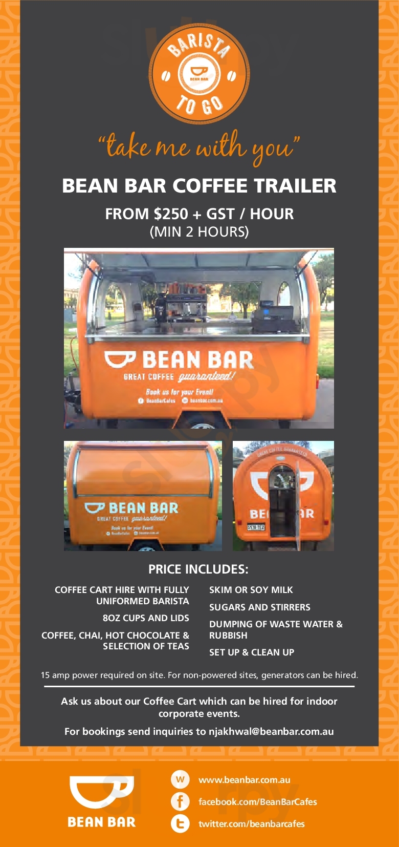 Bean Bar Adelaide Menu - 1
