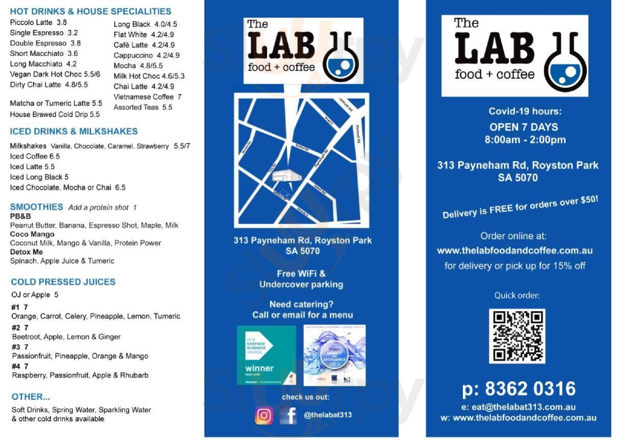 The Lab Adelaide Menu - 1