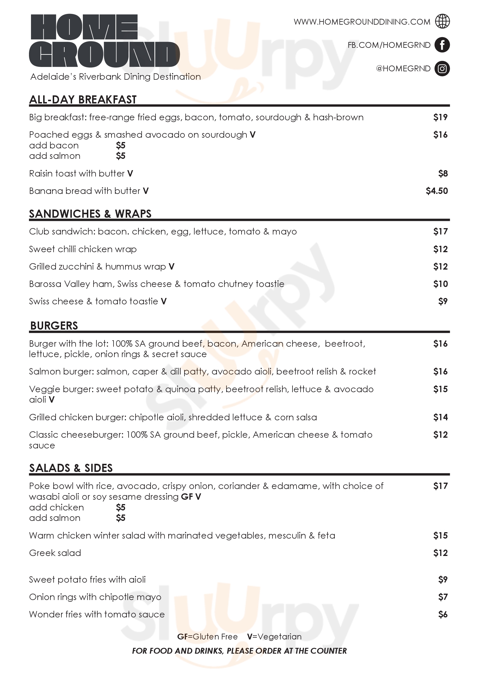 Main Menu - Home Ground