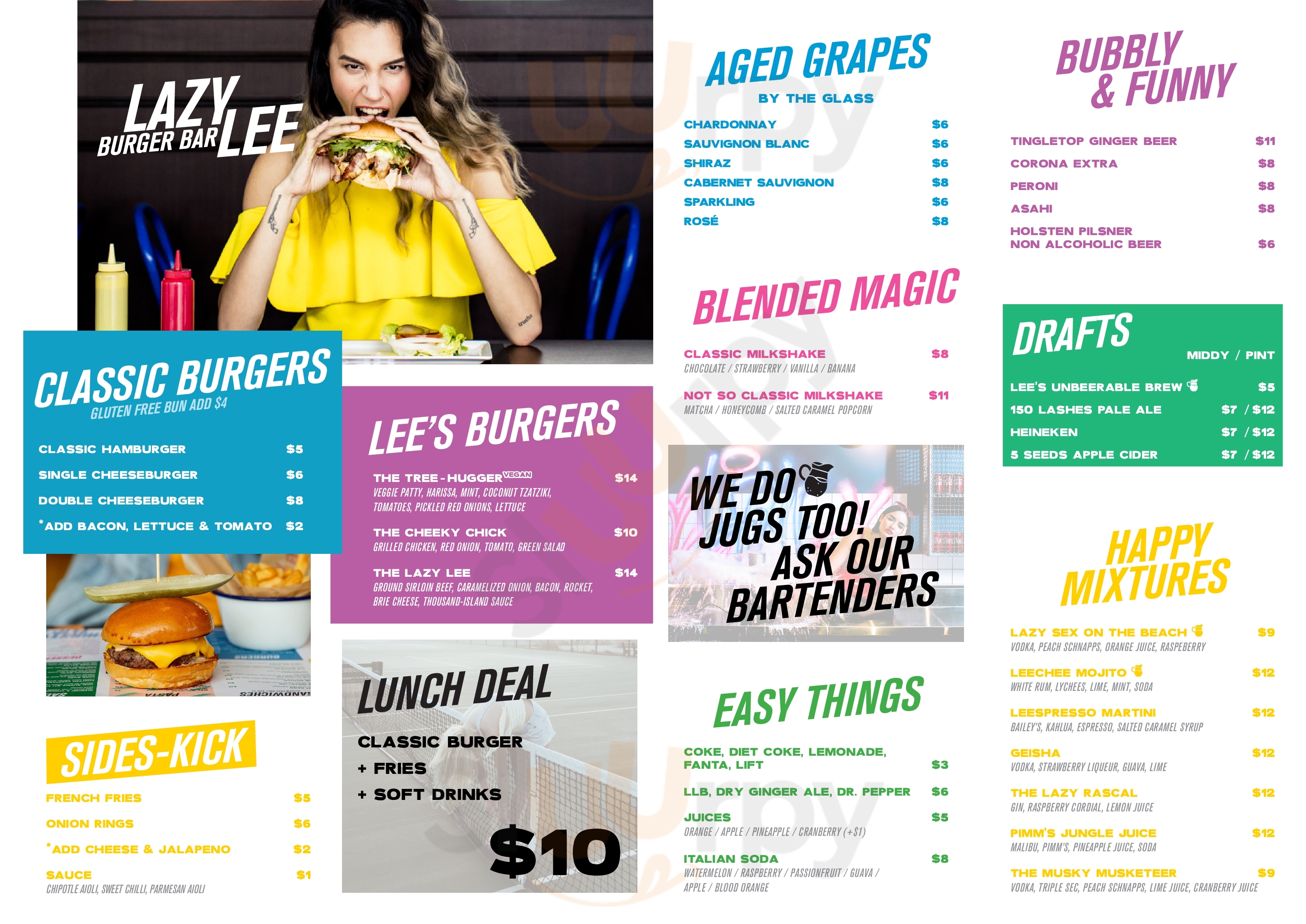 Lazy Lee Burger Bar Perth Menu - 1