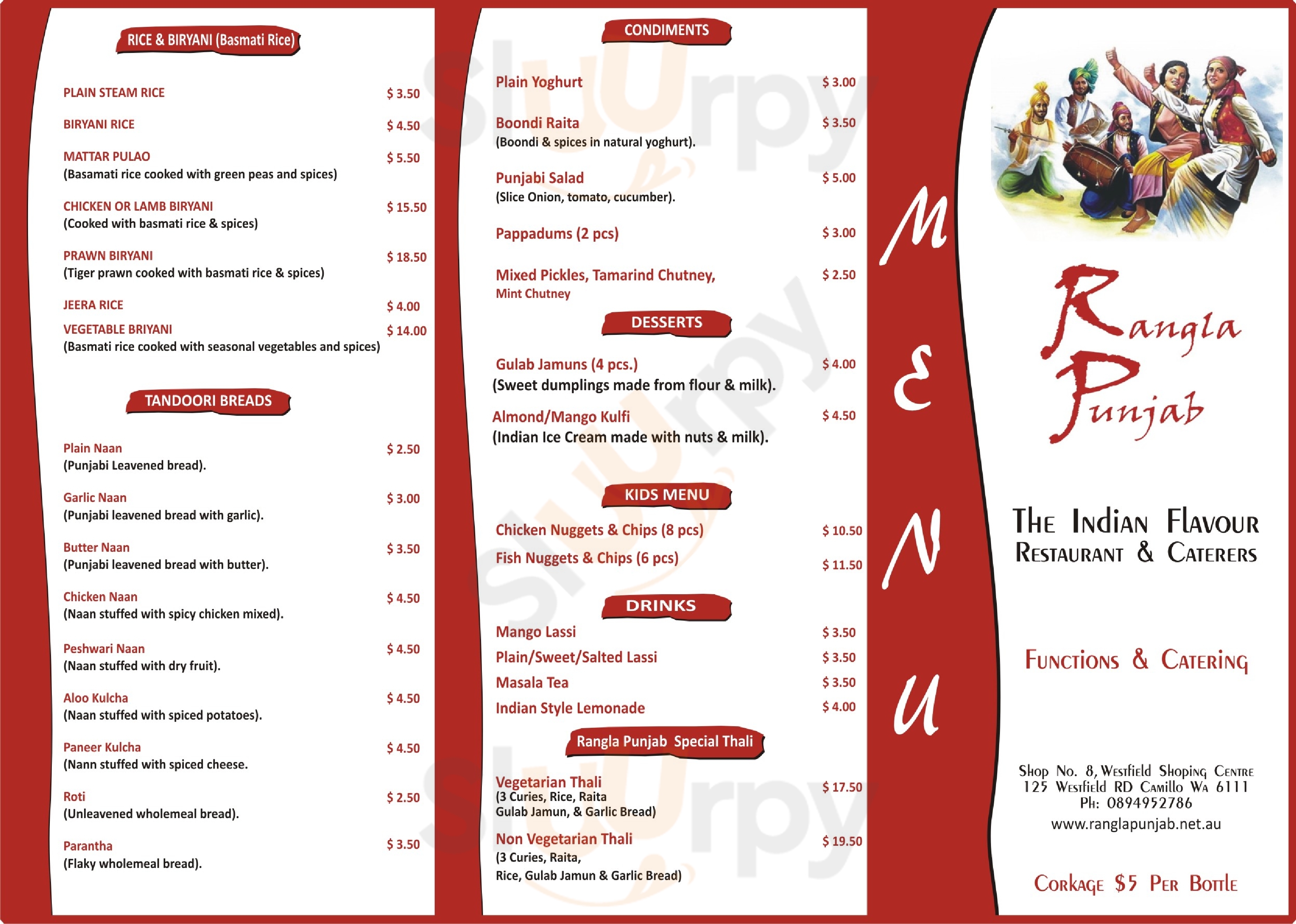 Rangla Punjab Perth Menu - 1