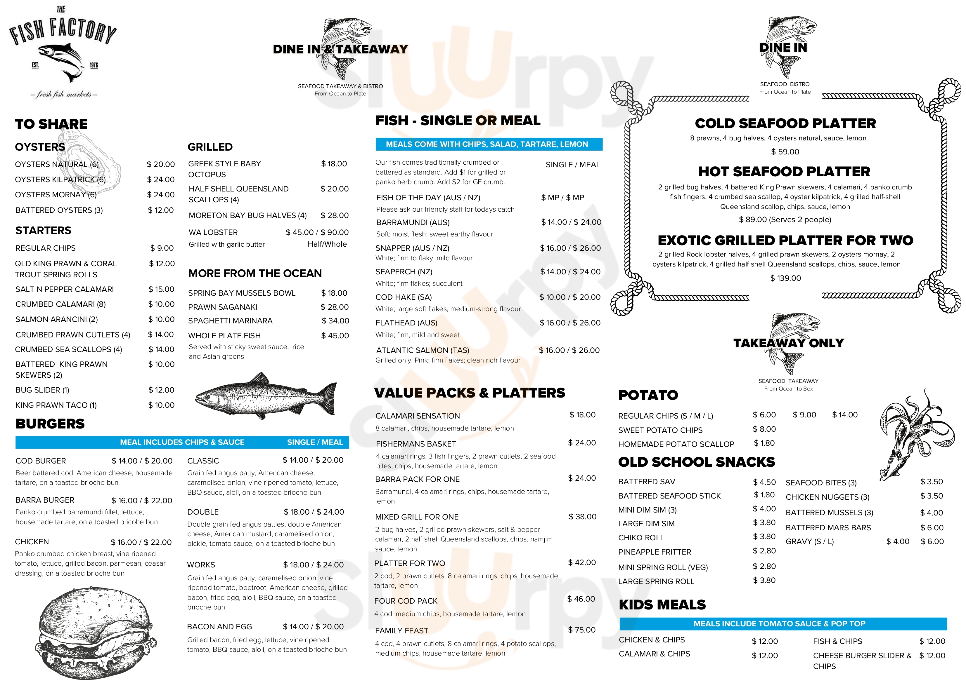 Fish Factory Brisbane Menu - 1