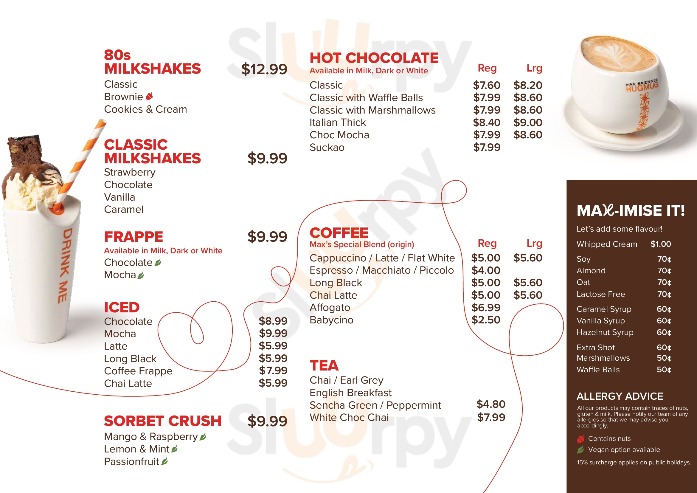 Main Menu - Max Brenner Chocolate Bar