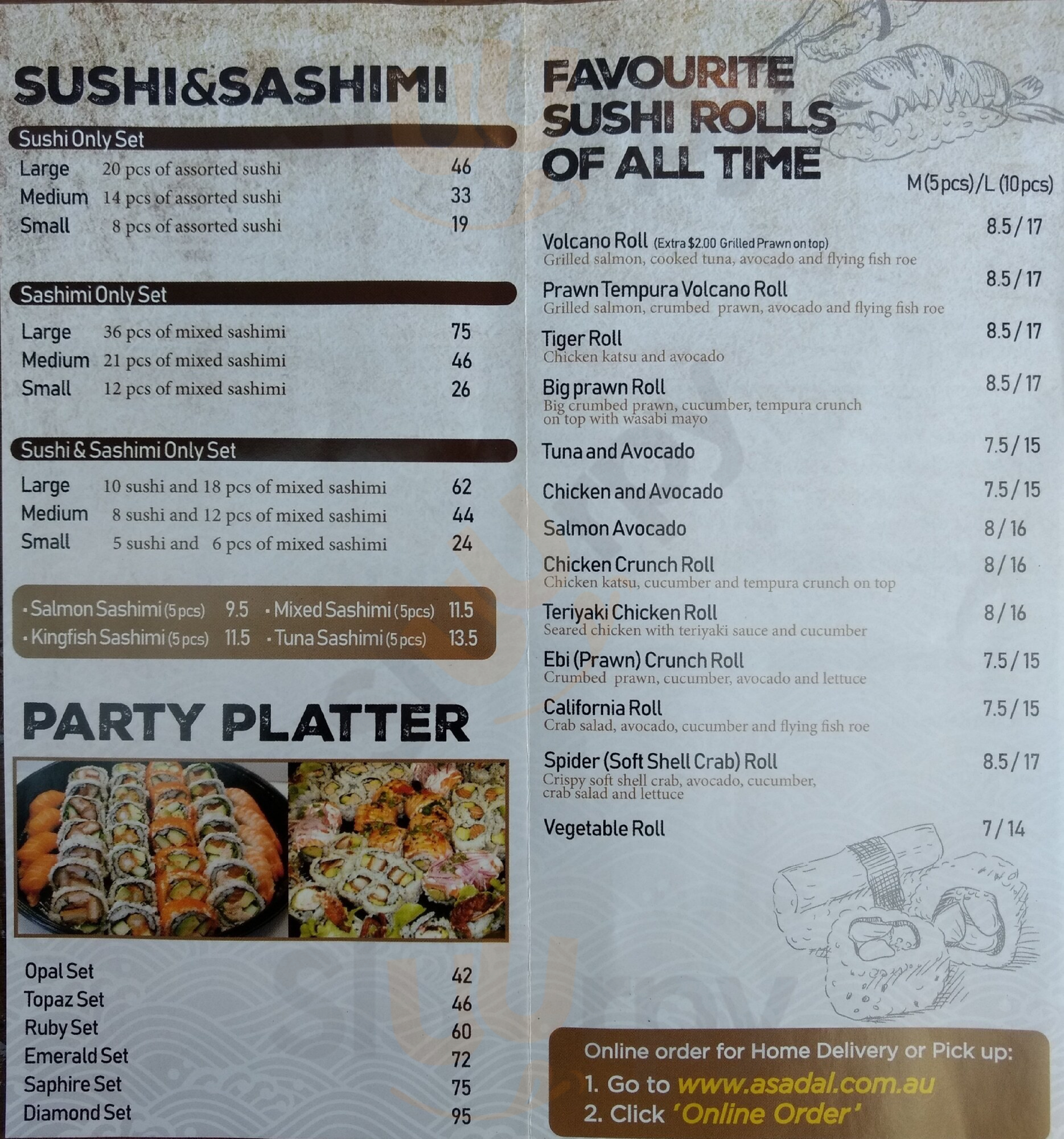 Asadal Korean Japanese Restaurant Parramatta Menu - 1