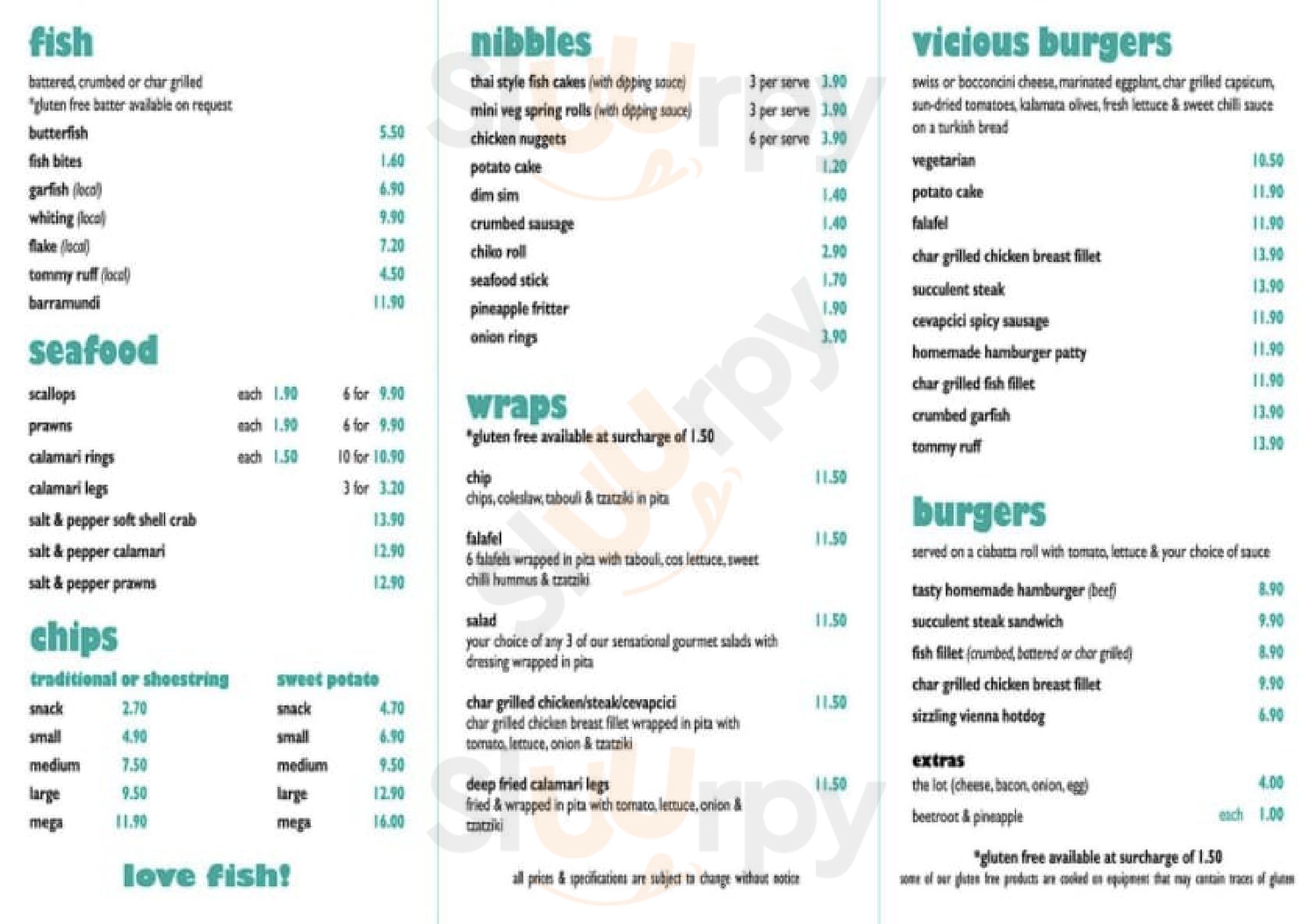 Fish Out Of Water Hyde Park Hyde Park Menu - 1