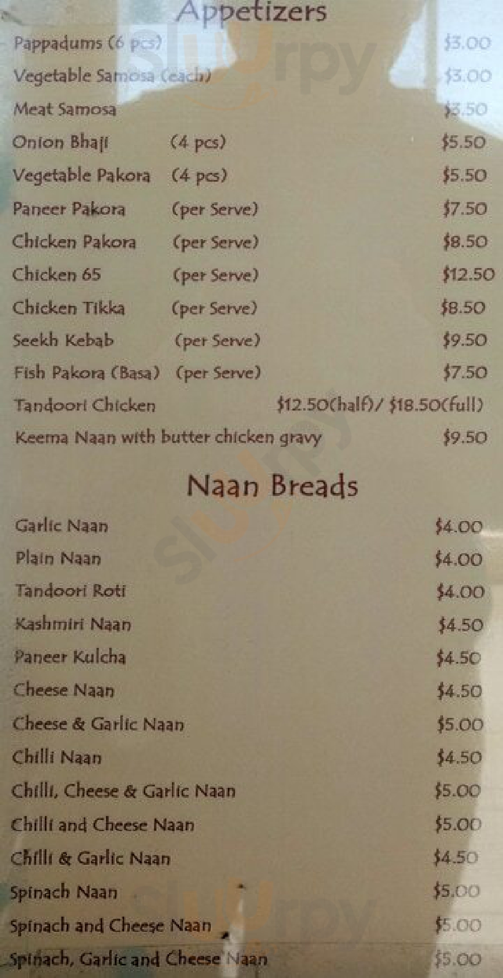 Kohinoor Indian Cuisine Brisbane Menu - 1