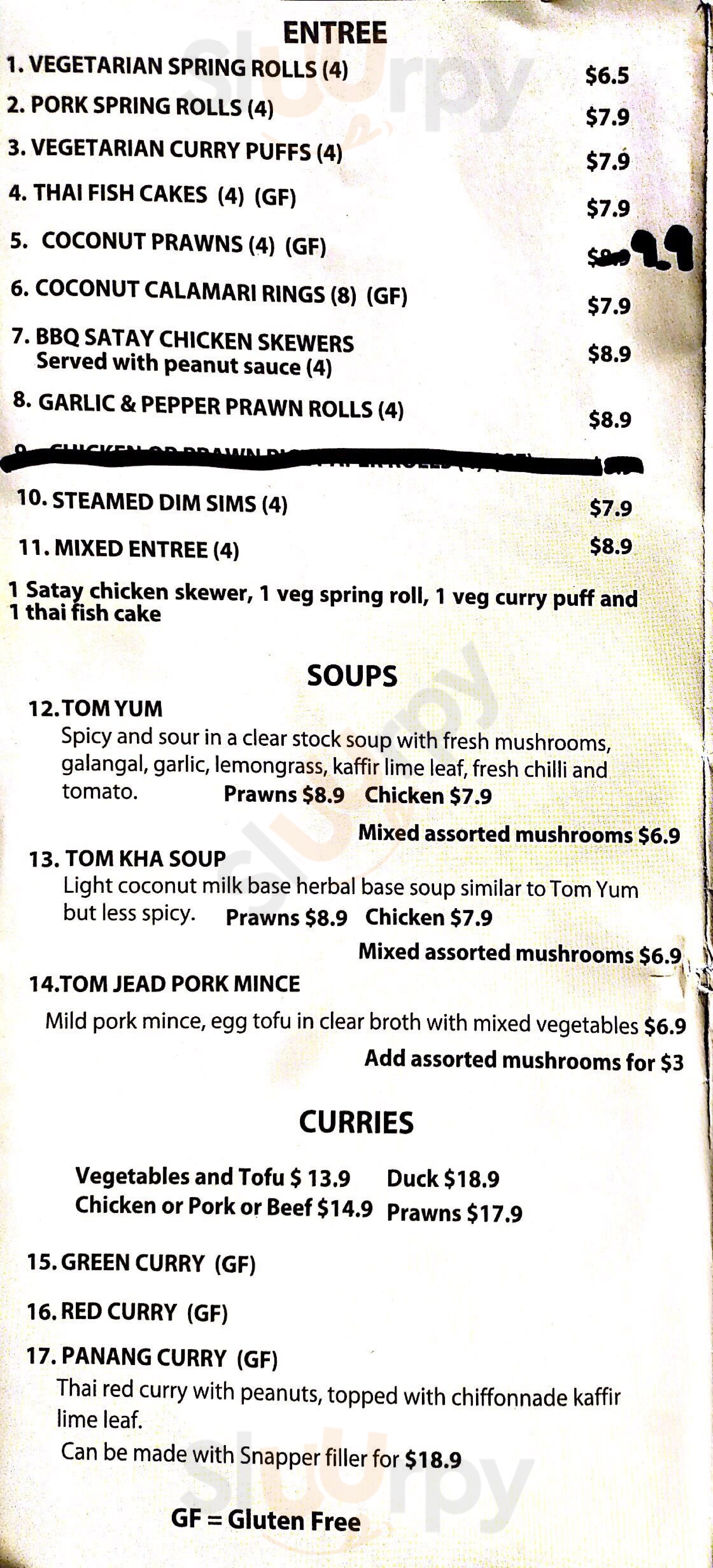 Tida Thai Brisbane Menu - 1