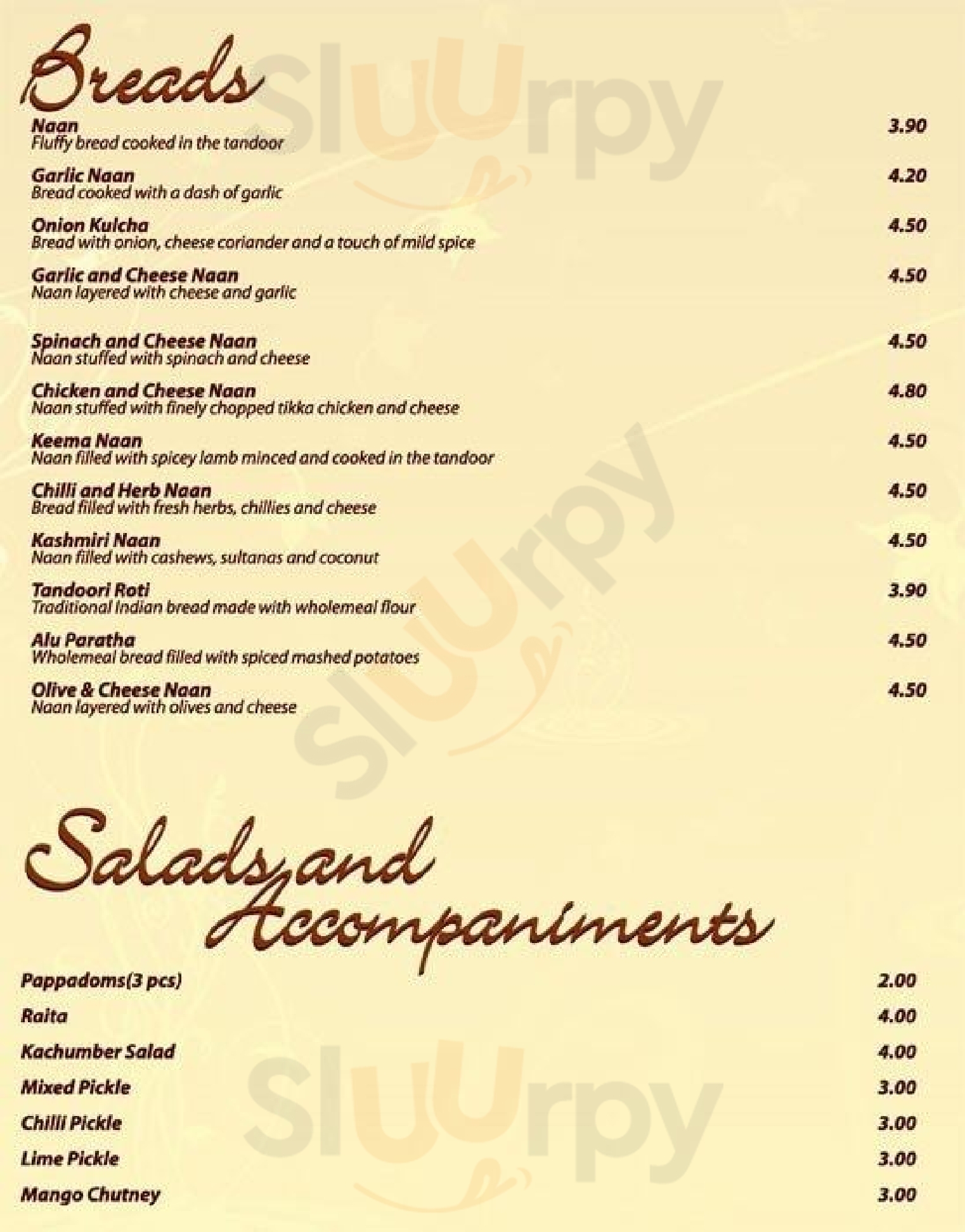 Mirchi Indian Restaurant Brisbane Menu - 1