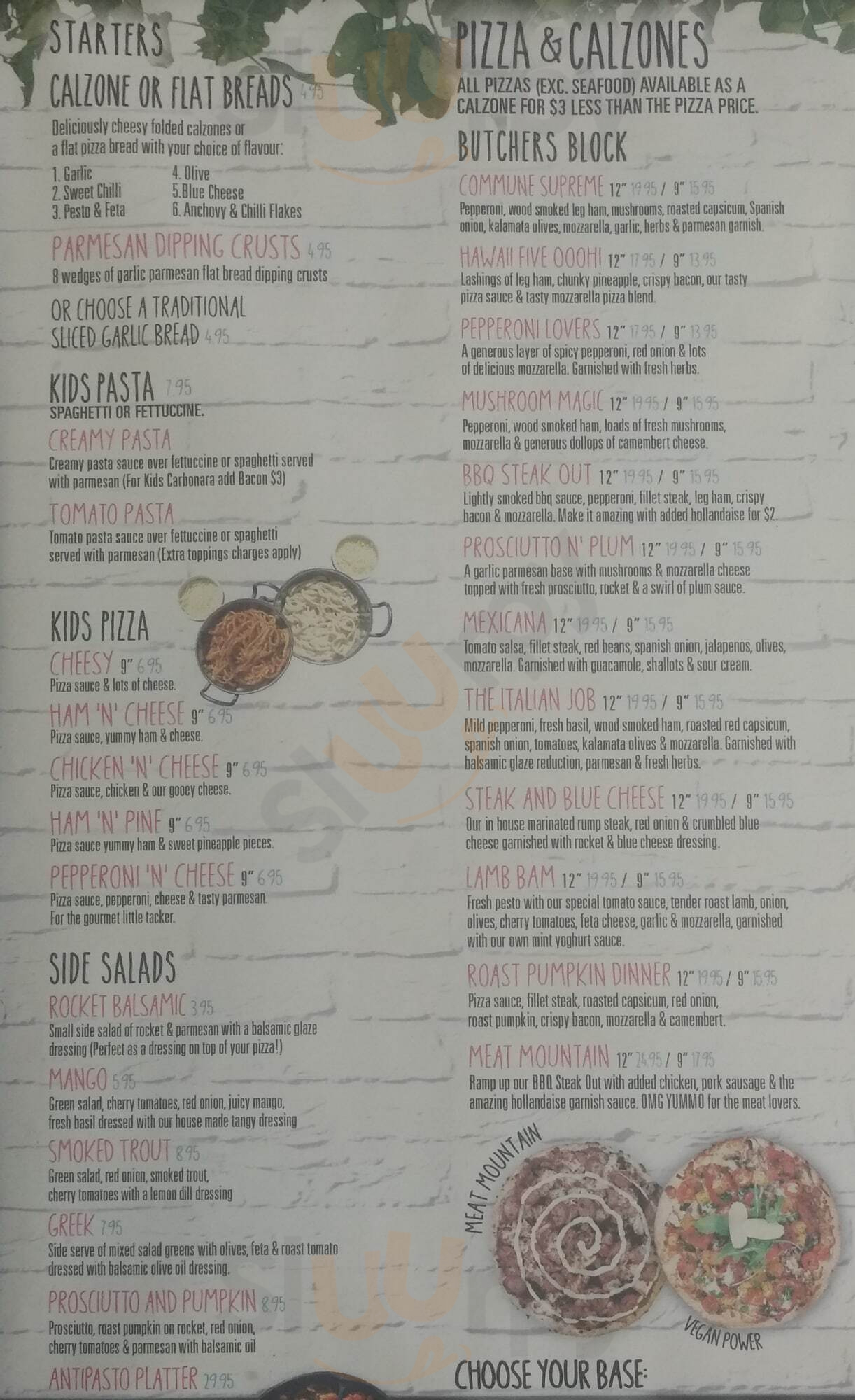 Pizza Commune Brisbane Menu - 1