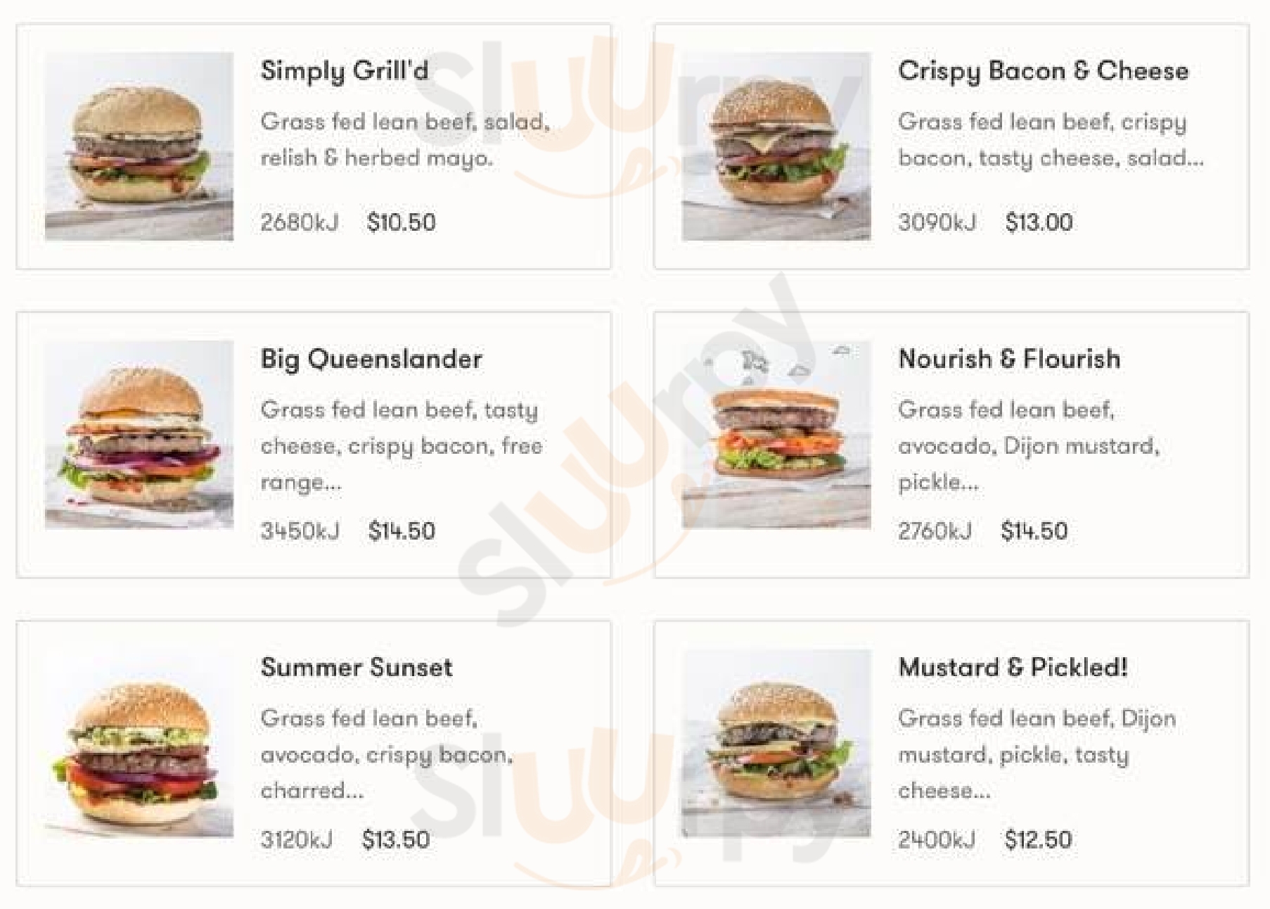 Grill'd Brisbane Menu - 1