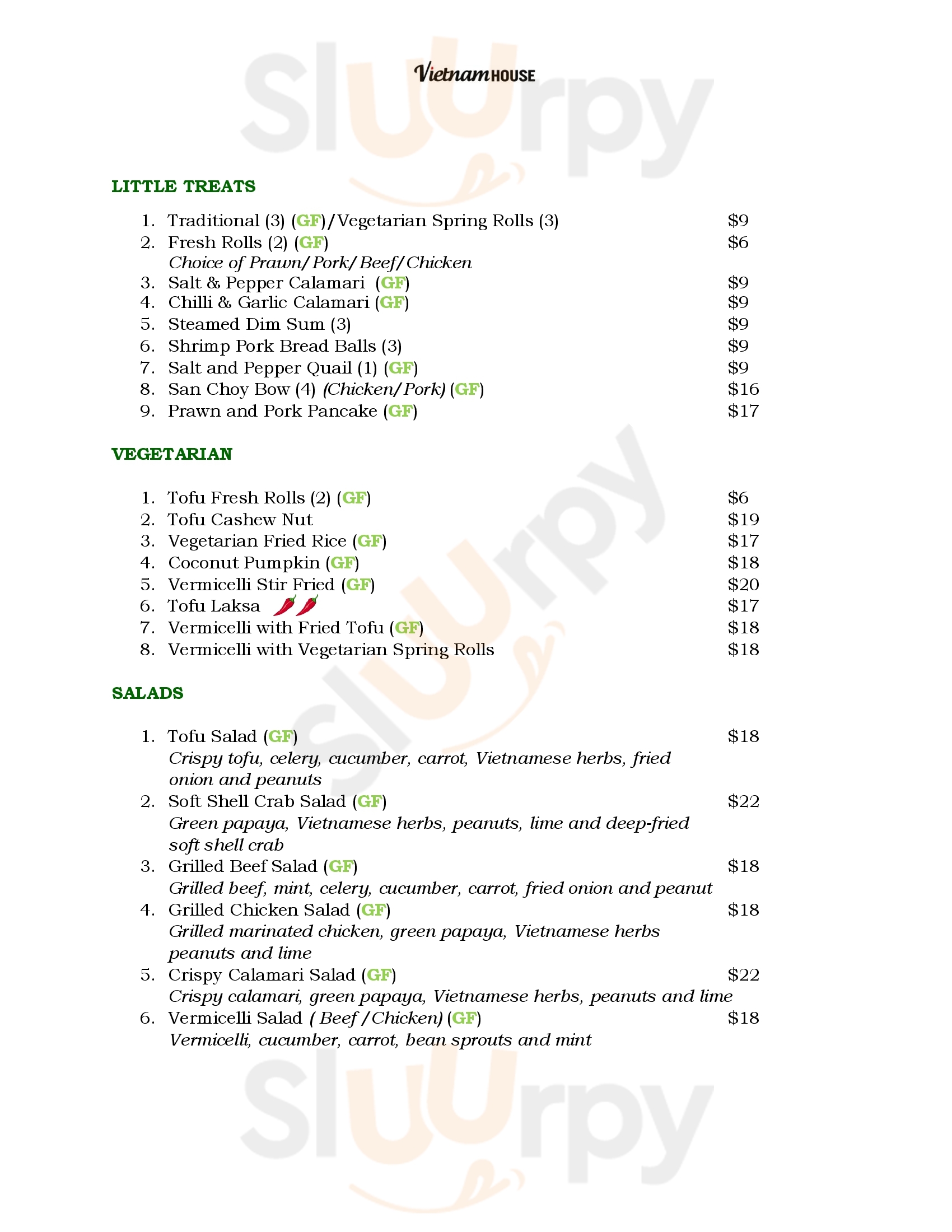 Main Menu - Pho Hoang Gia