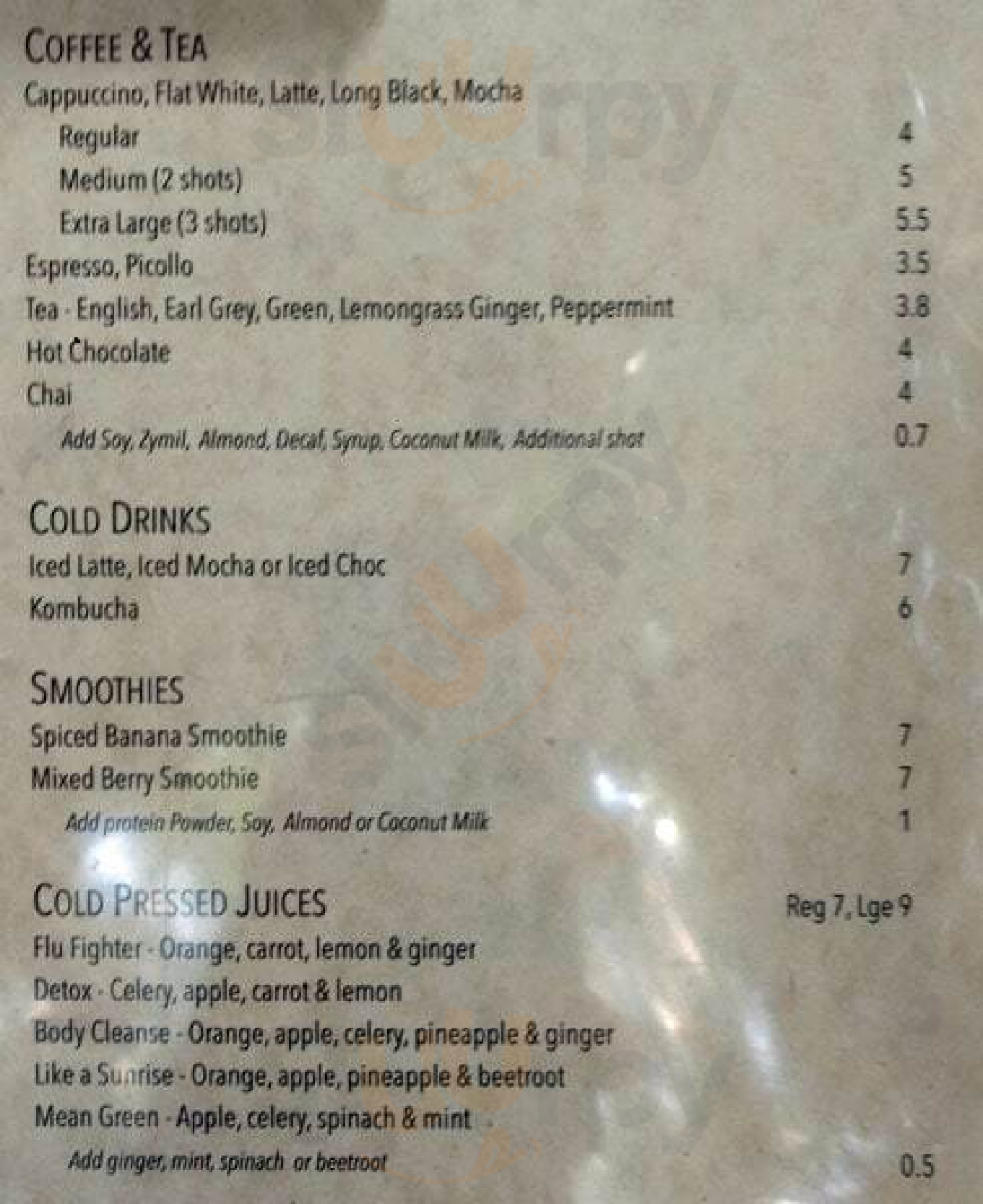 Dot 210 Brisbane Menu - 1