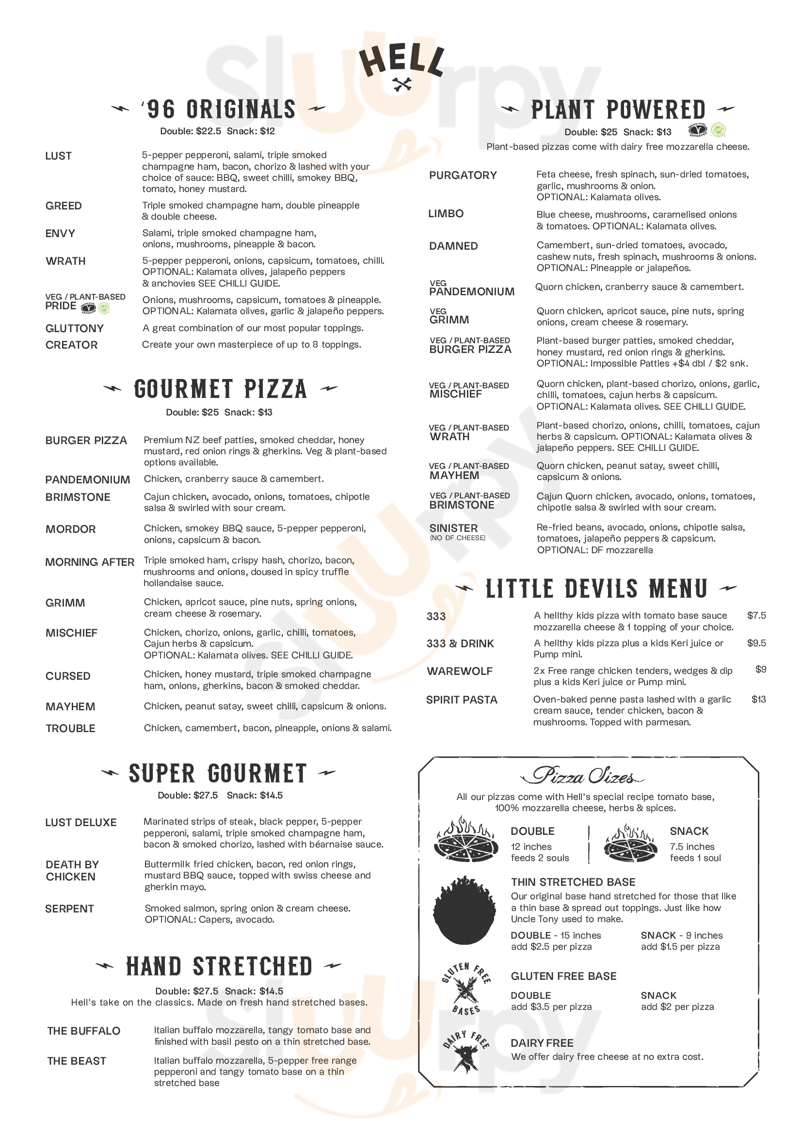 Main Menu - Hell Pizza - Clayfield