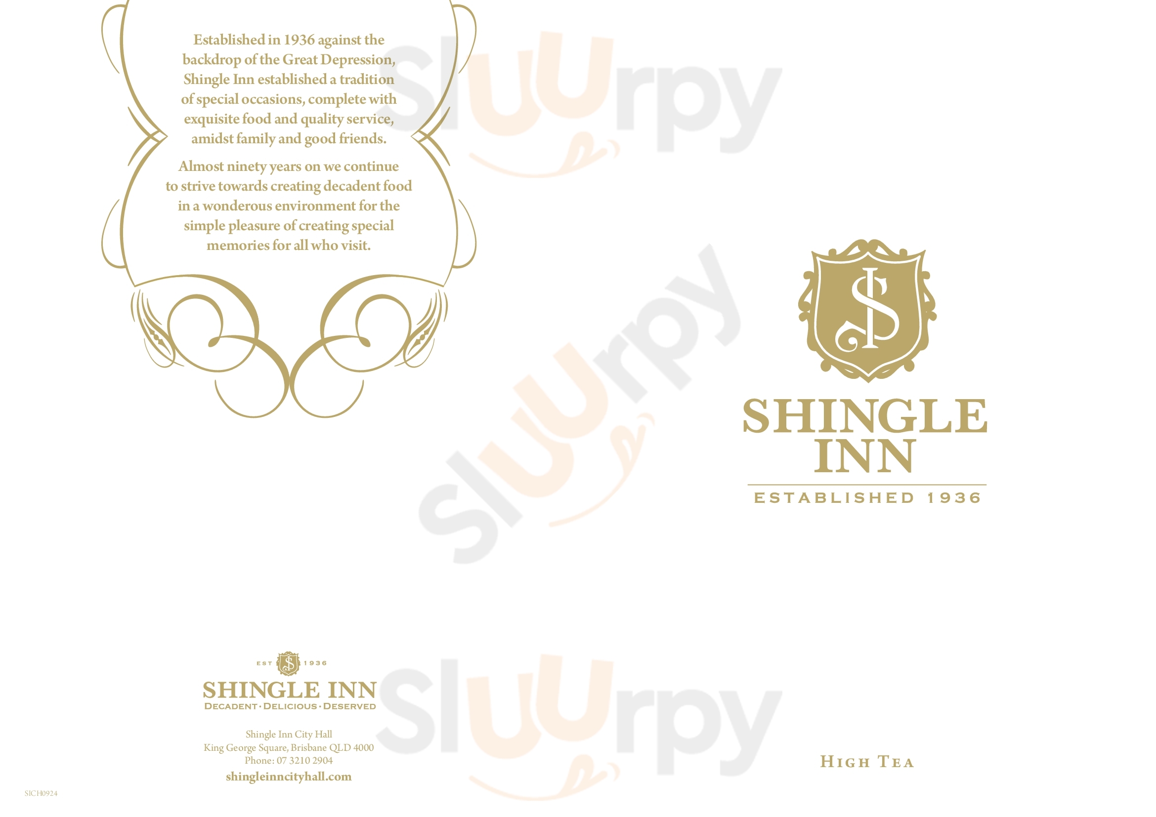 Shingle Inn Carindale Brisbane Menu - 1