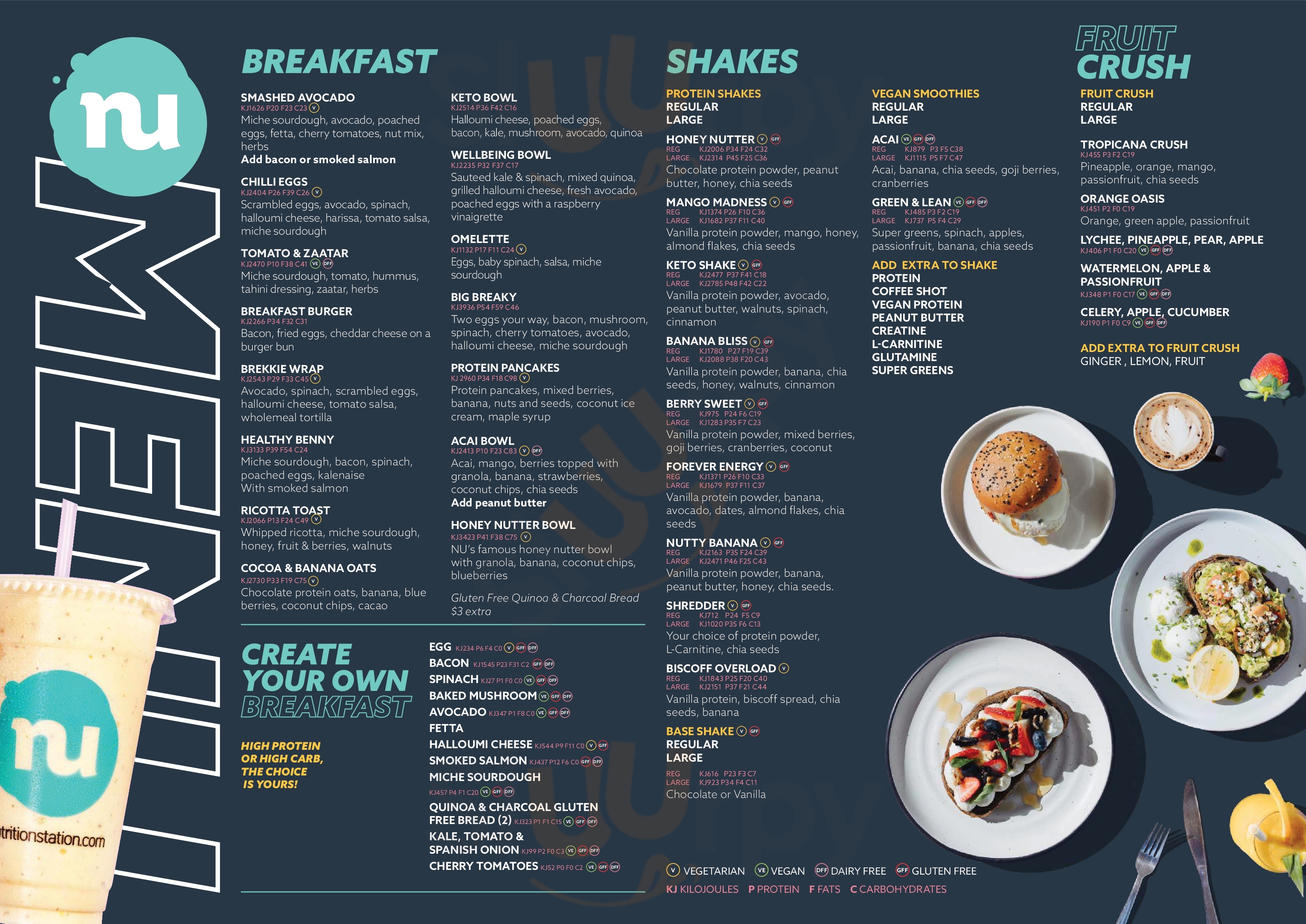 Main Menu - Nutrition Station