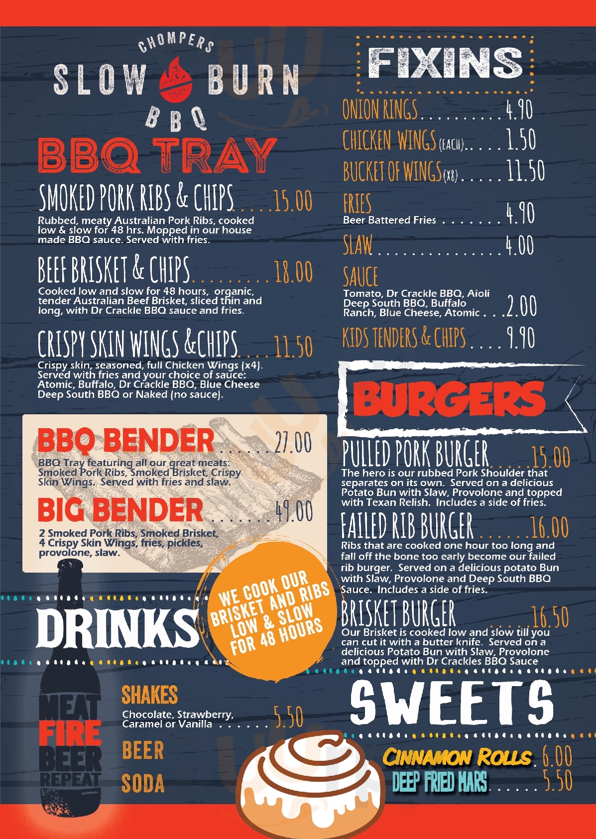 Slow Burn Bbq Brisbane Menu - 1