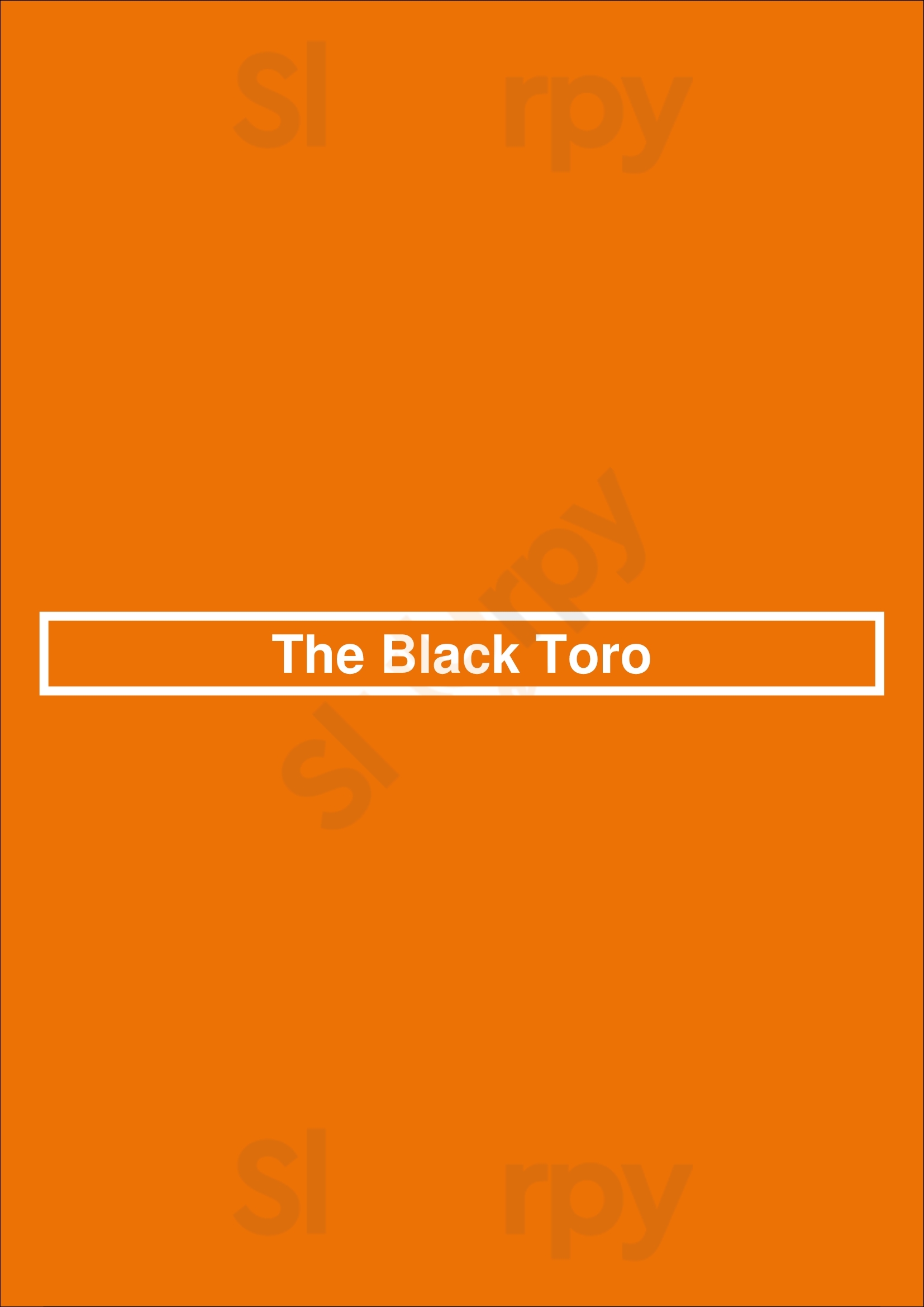 The Black Toro Glen Waverley Menu - 1