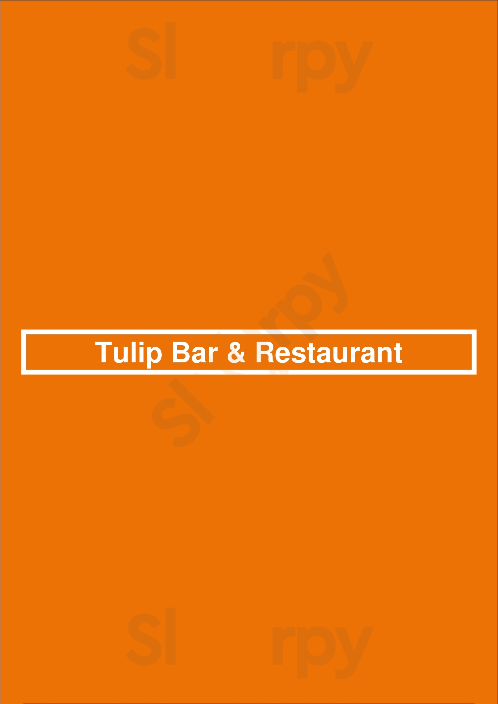Tulip Bar & Restaurant Geelong Menu - 1