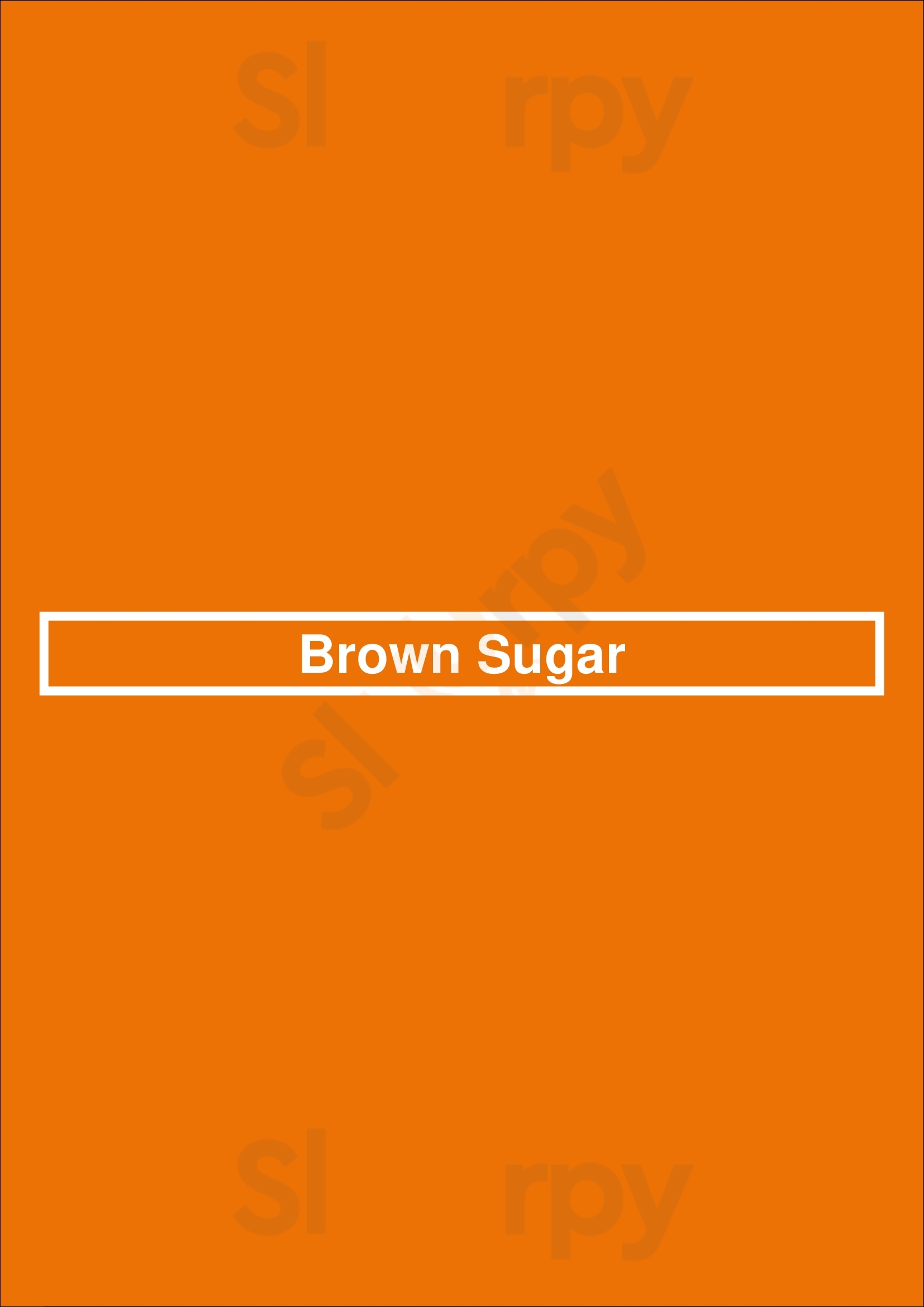 Brown Sugar Bondi Bondi Menu - 1
