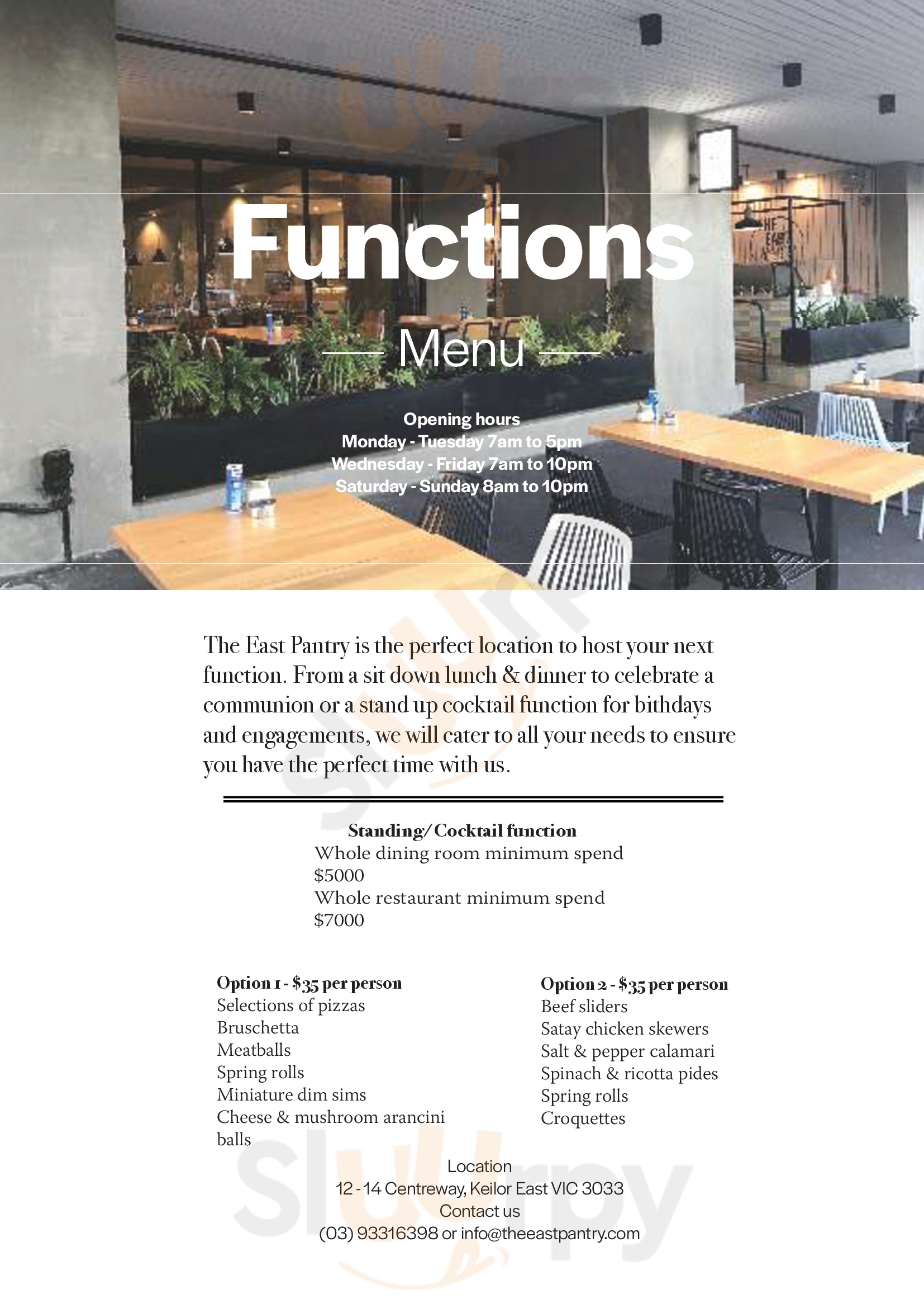 The East Pantry Keilor East Menu - 1