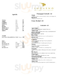 Lugarno Seafood Restaurant menu