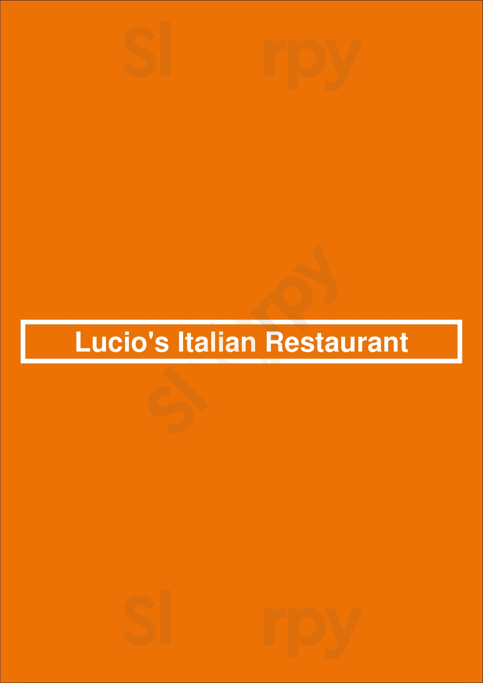 Lucio's Italian Restaurant Woollahra Menu - 1