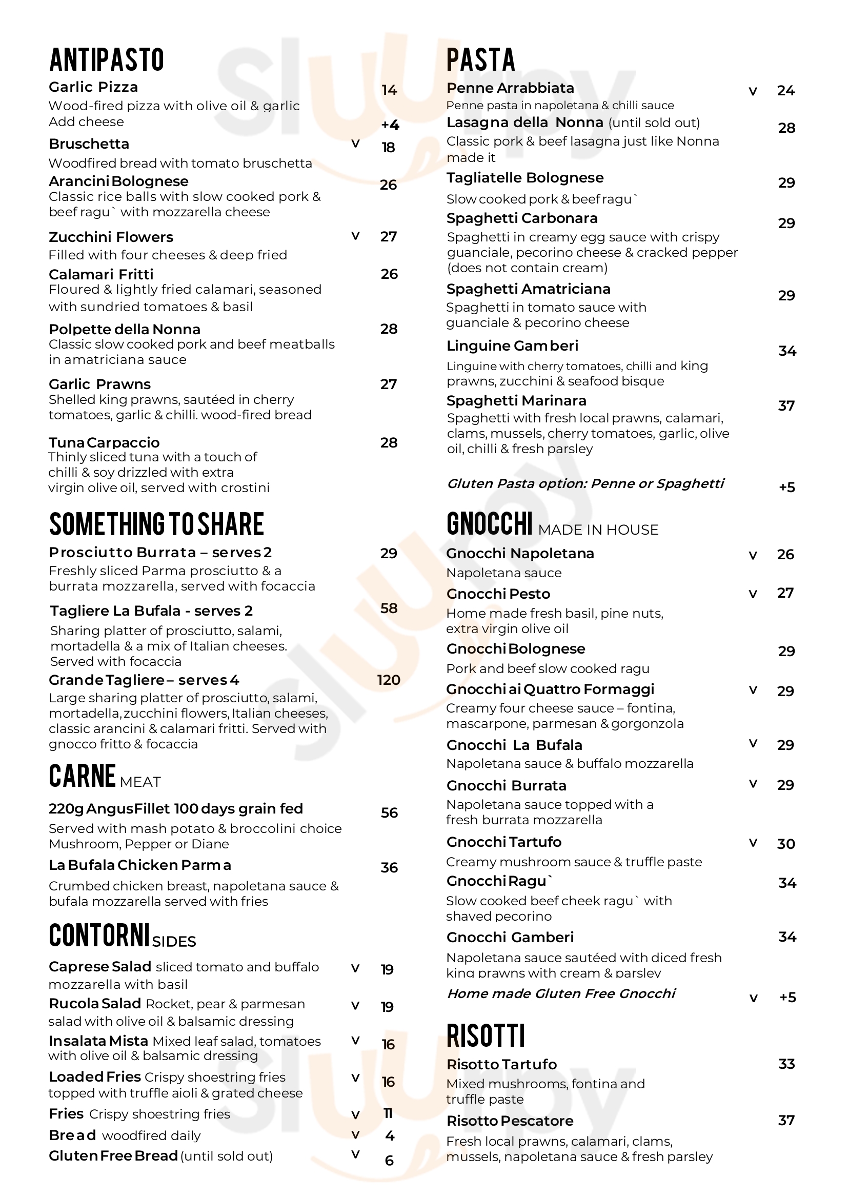 Main Menu - La Bufala
