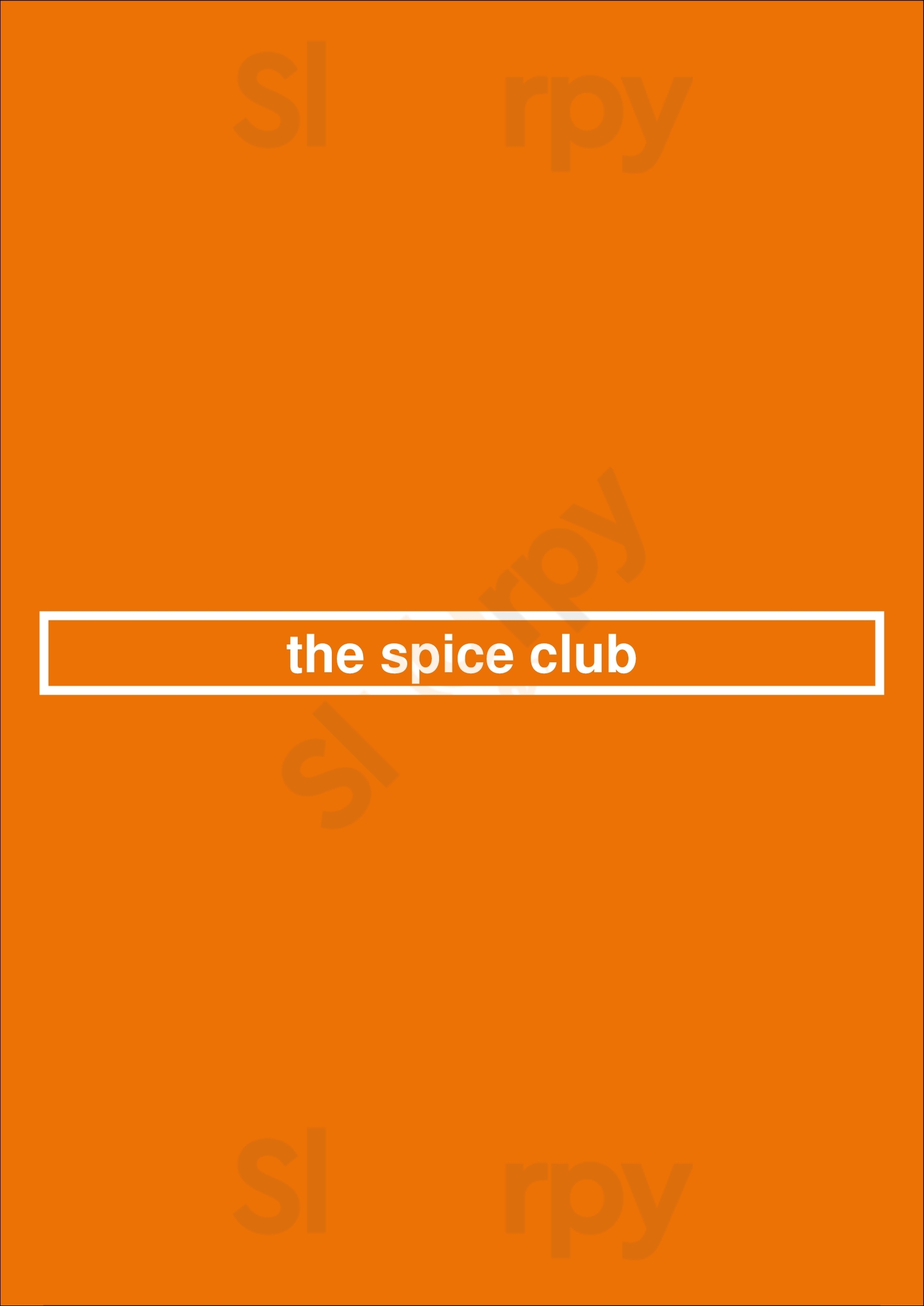 The Spice Club Frankston Menu - 1