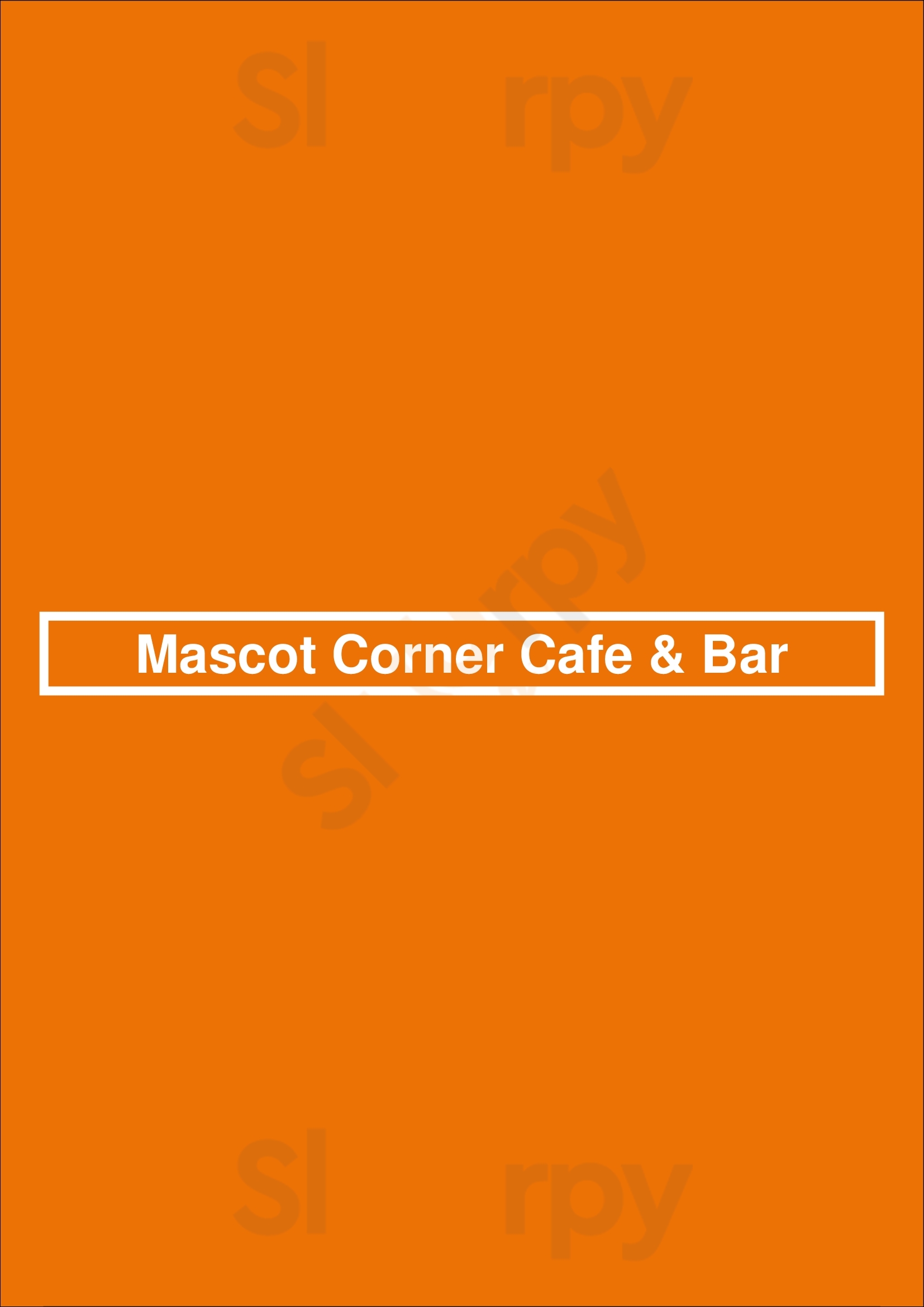 Mascot Corner Cafe & Bar Mascot Menu - 1