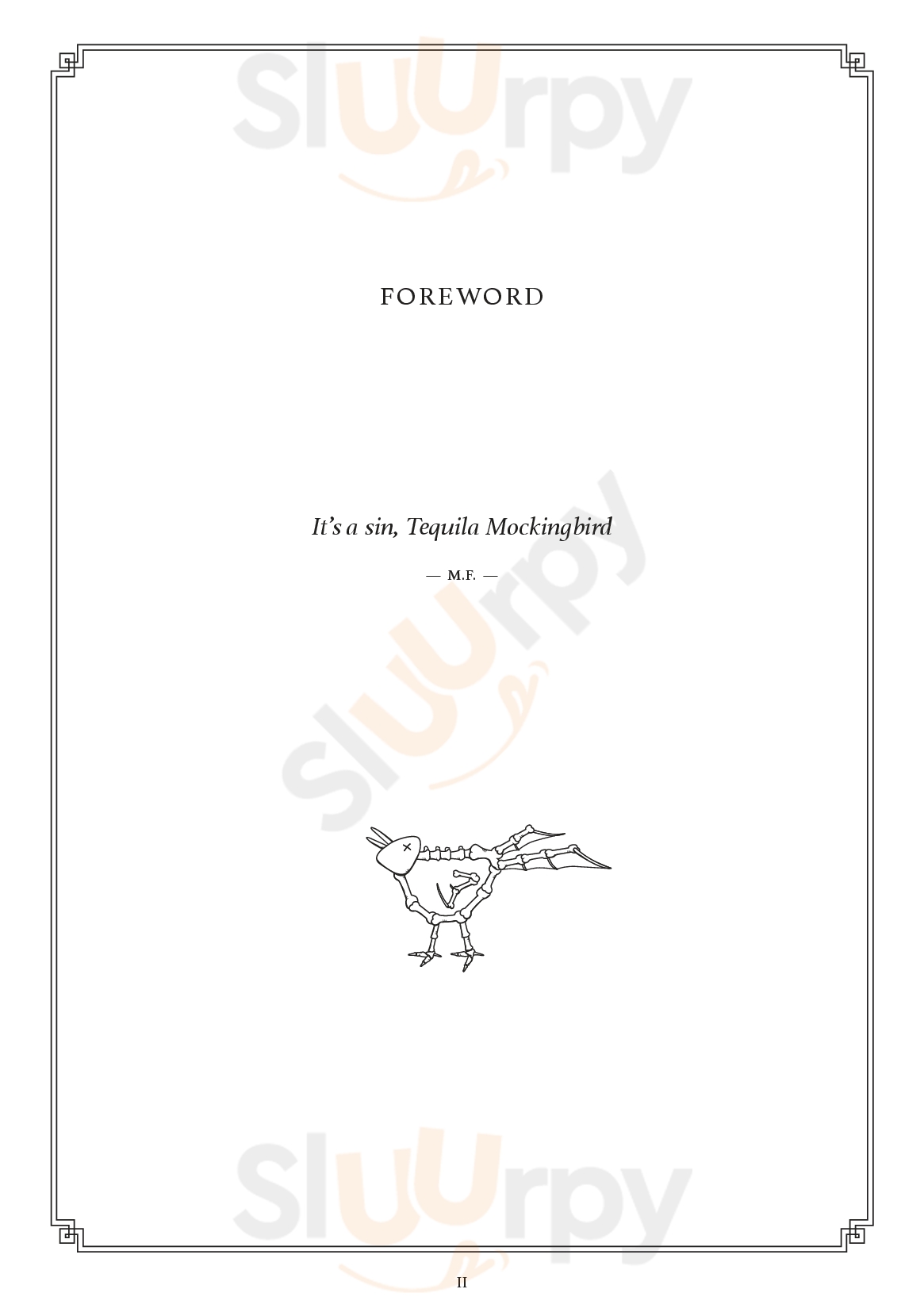 Tequila Mockingbird Woollahra Menu - 1