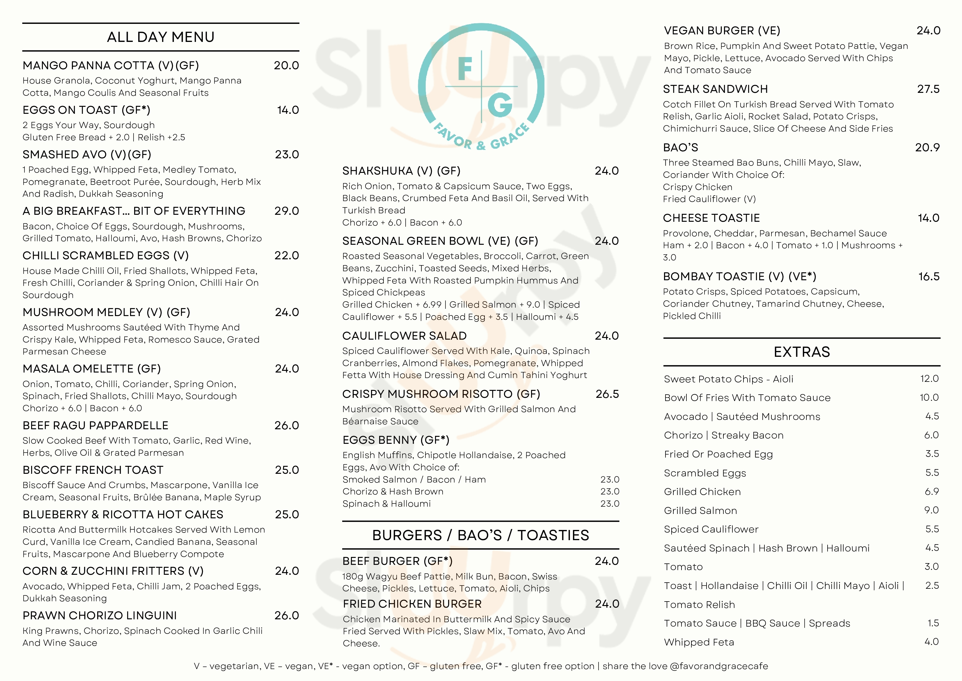 Favor & Grace Laverton Menu - 1