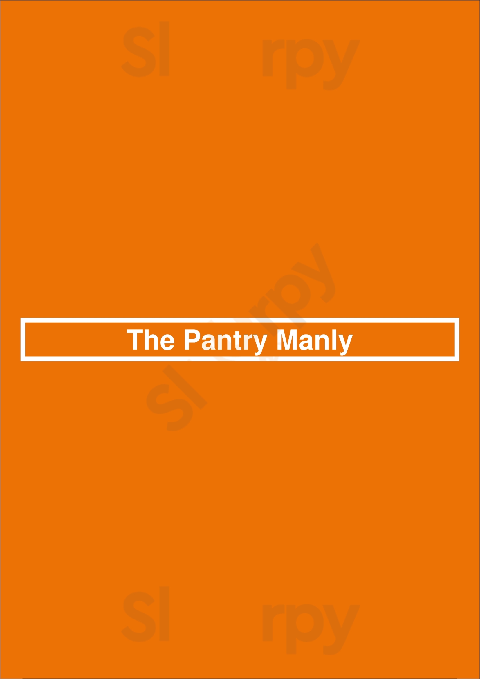 The Pantry Manly Manly Menu - 1