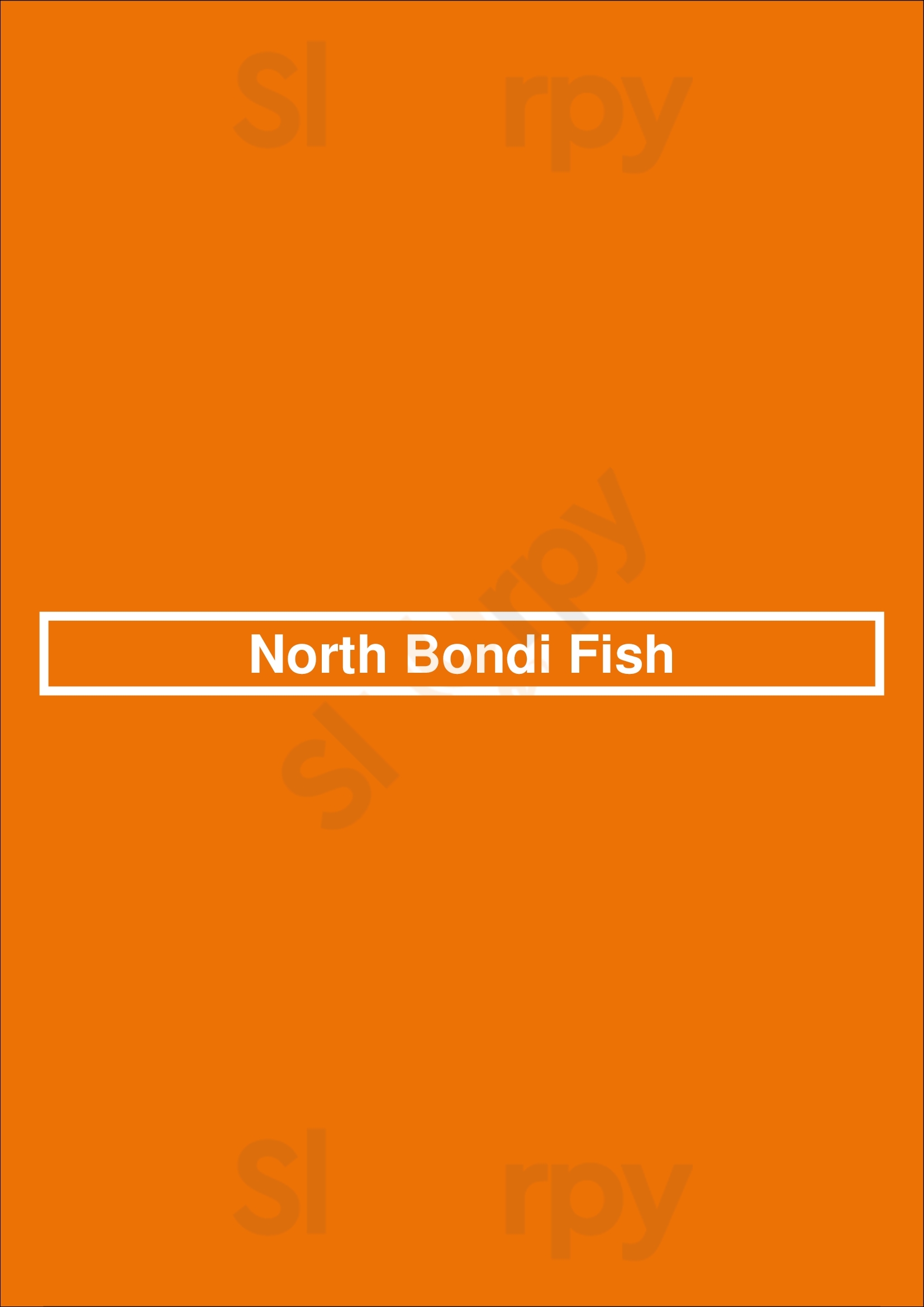 North Bondi Fish Bondi Menu - 1