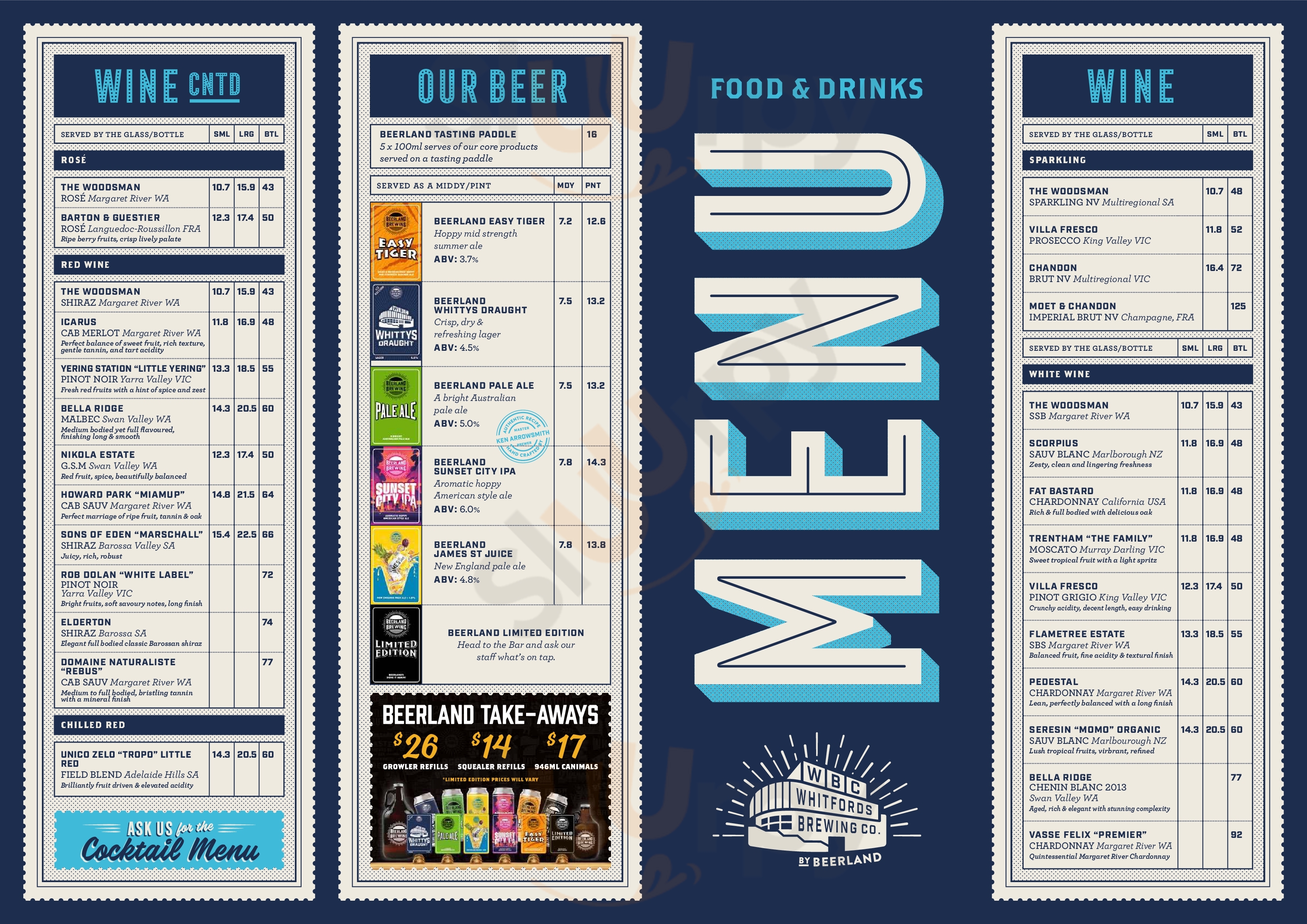Main Menu - Whitfords Brewing Company