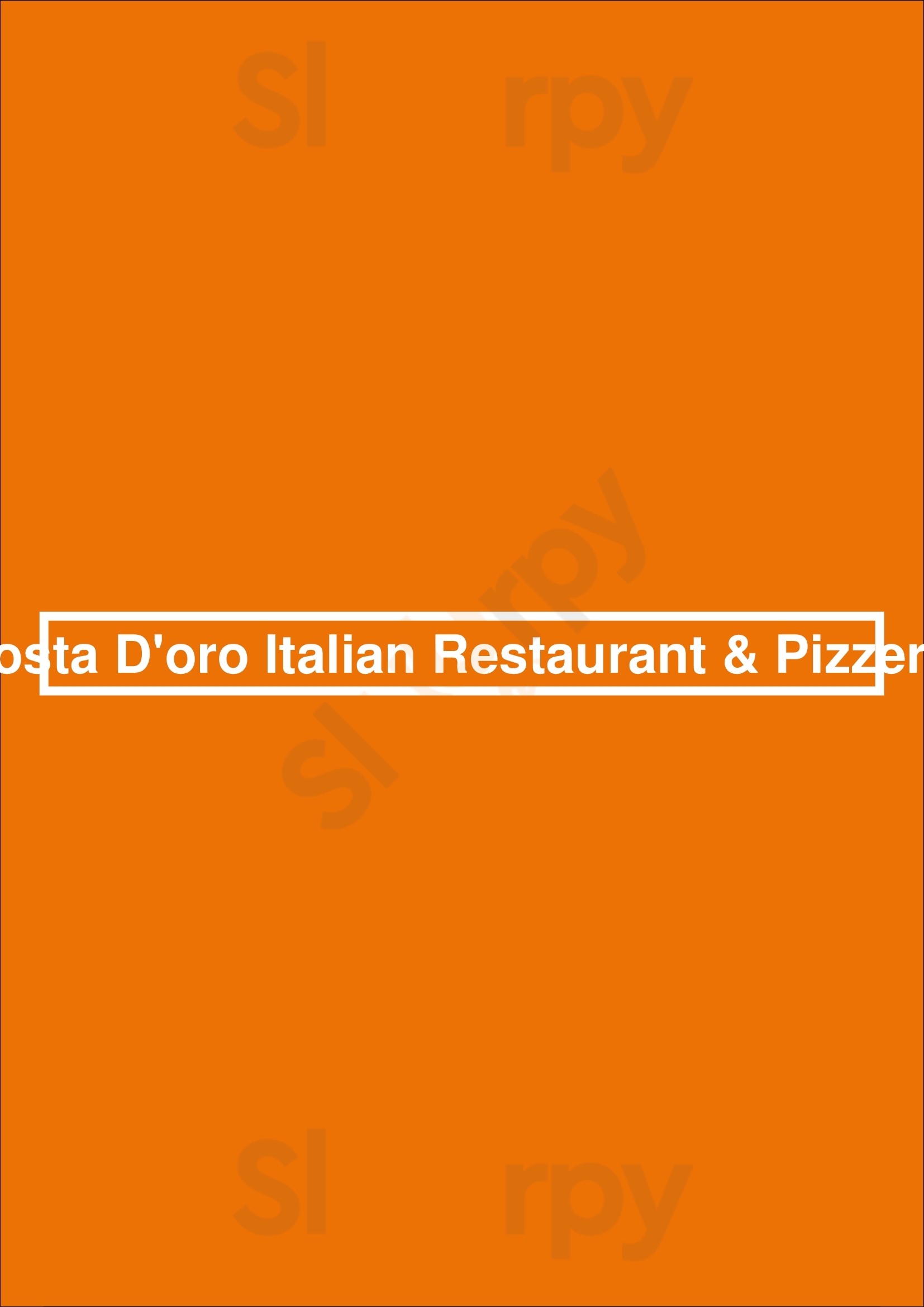Costa D'oro Italian Restaurant & Pizzeria Surfers Paradise Menu - 1