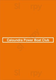 Caloundra Power Boat Club menu