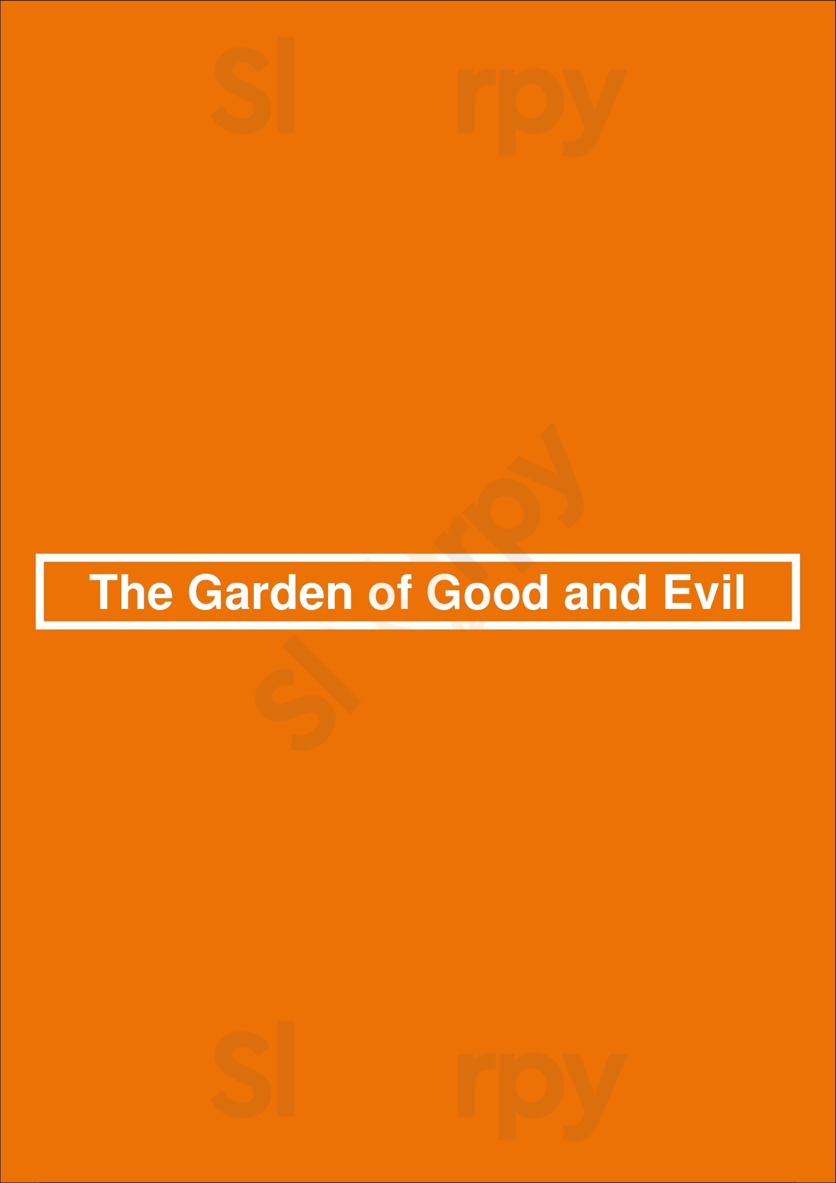 The Garden Of Good And Evil Cheltenham Menu - 1