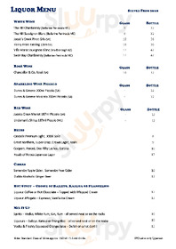 Cafe Vincino menu